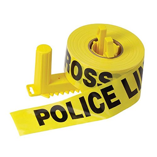 Presco Barricade Tape - 2.5 mil Thick Police Line Do Not Cross Yellow Caution Tape - 13 Rolls per Case - Perfect for Crime Scenes, Construction Sites & Safety Barriers