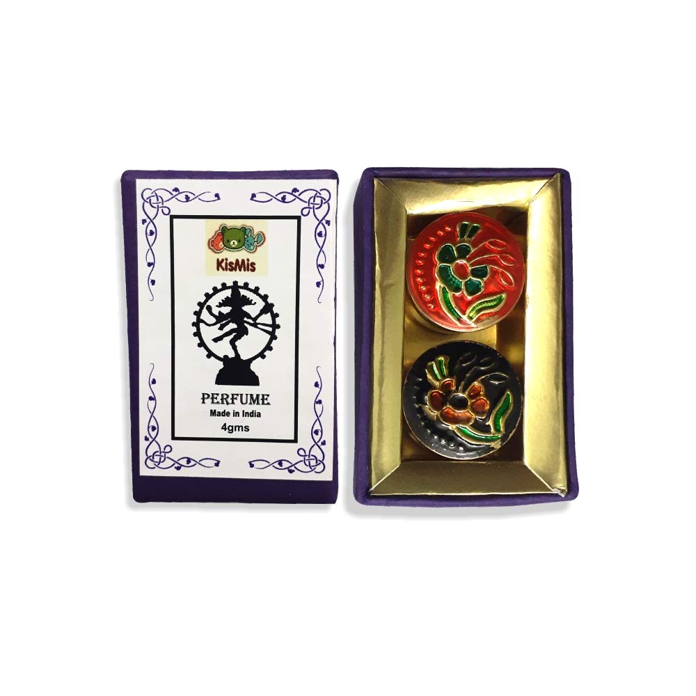Natural Amber Solid Perfume in Mini Brass Jar - 4g (0.14 oz) | Long-Lasting Fragrance for Women, Travel & Everyday Use