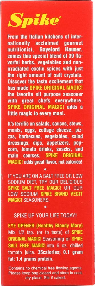 Spike Brand All Natural Gourmet Seasoning - Original Magic Blend, 14 oz (Pack of 12) | Multi-Purpose Spice for Cooking, Grilling & Baking | Perfect for Meat, Vegetables & Soups