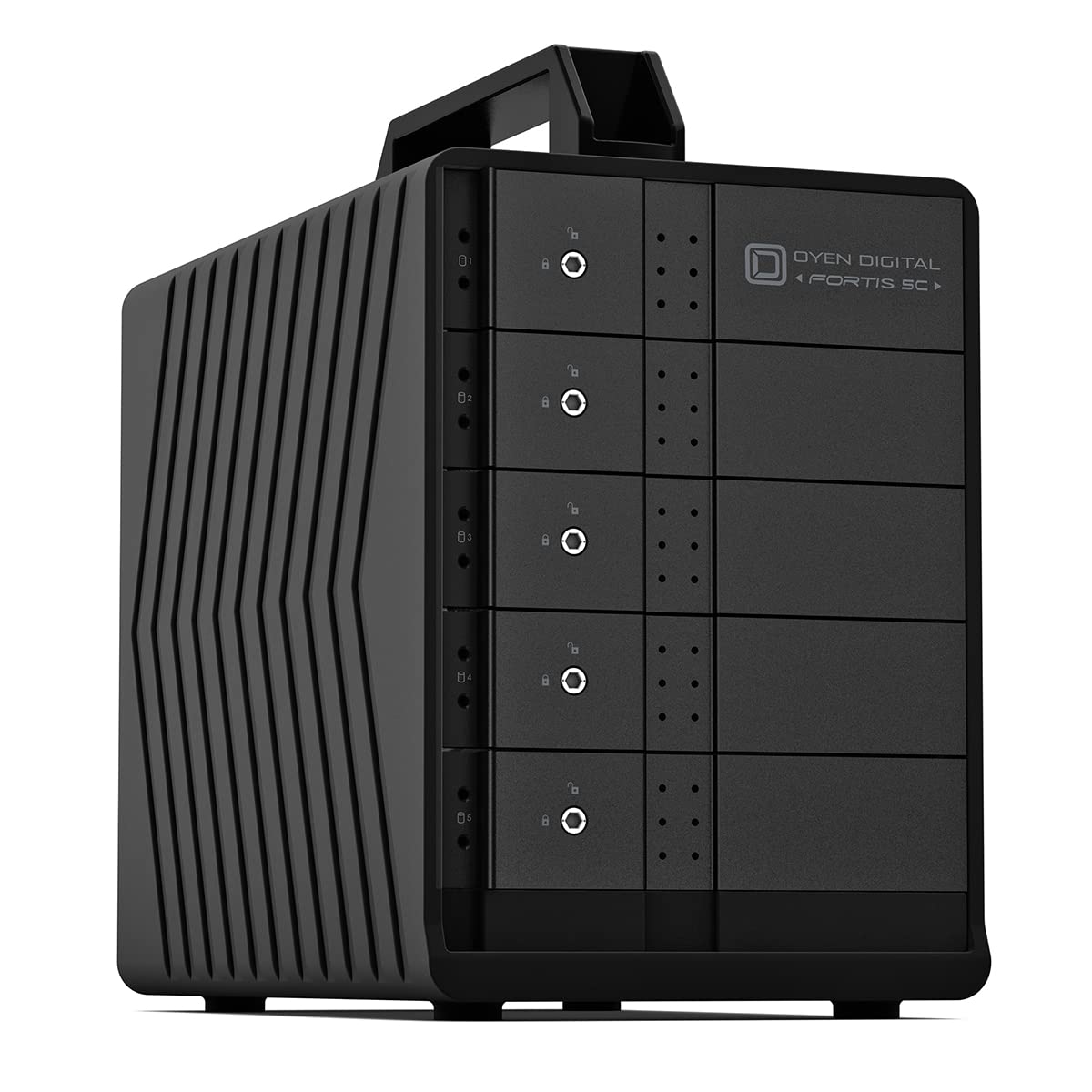 Oyen Digital Fortis 5C 5-Bay USB-C External Hard Drive Enclosure for RAID Storage - High-Speed Data Backup Solution for Mac & PC Users