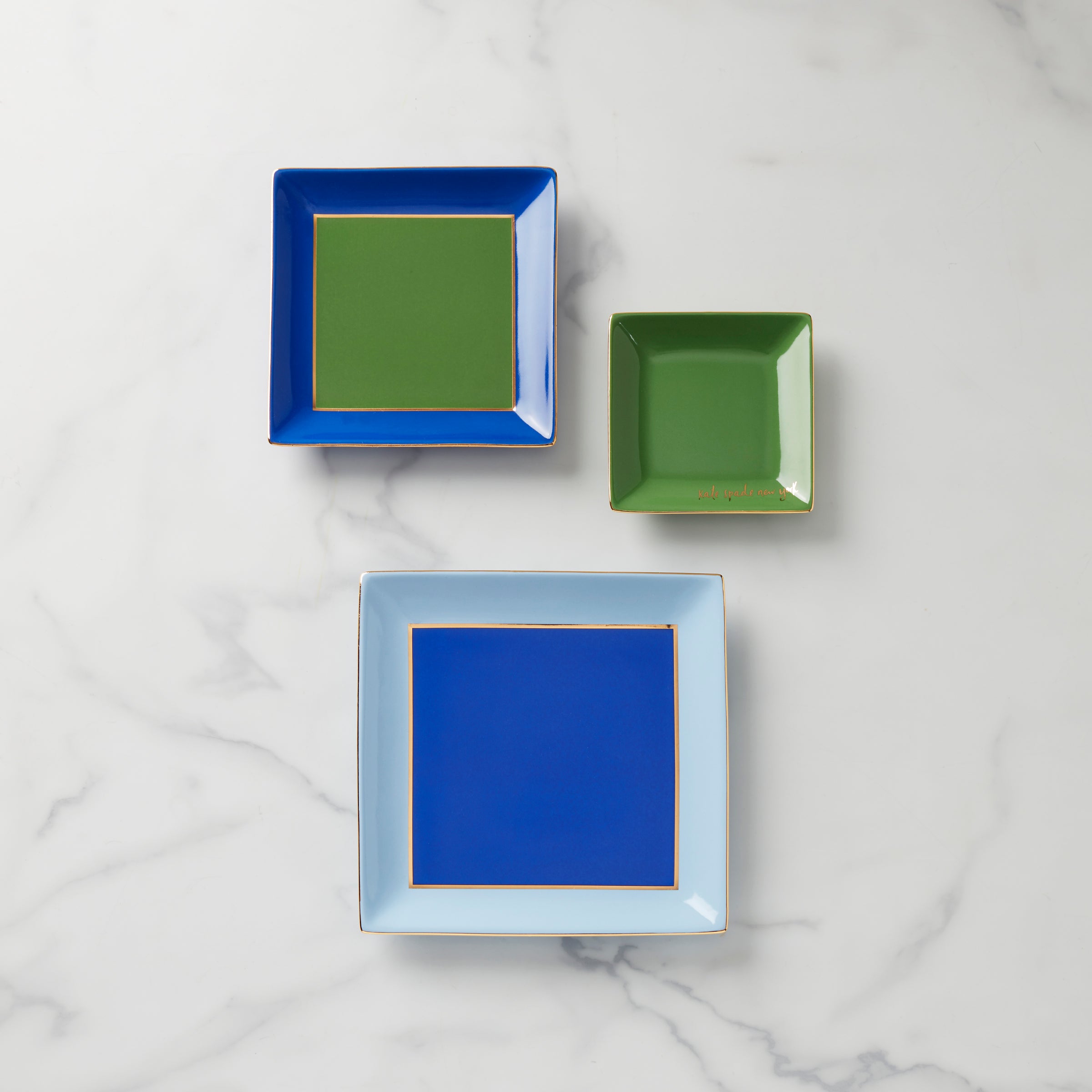 Stylish Cool Blue 3-Piece Tray Set - Modern Serving Trays for Home Decor, Kitchen Organization & Party Serving - Perfect for Dining, Coffee Tables and Gift Giving