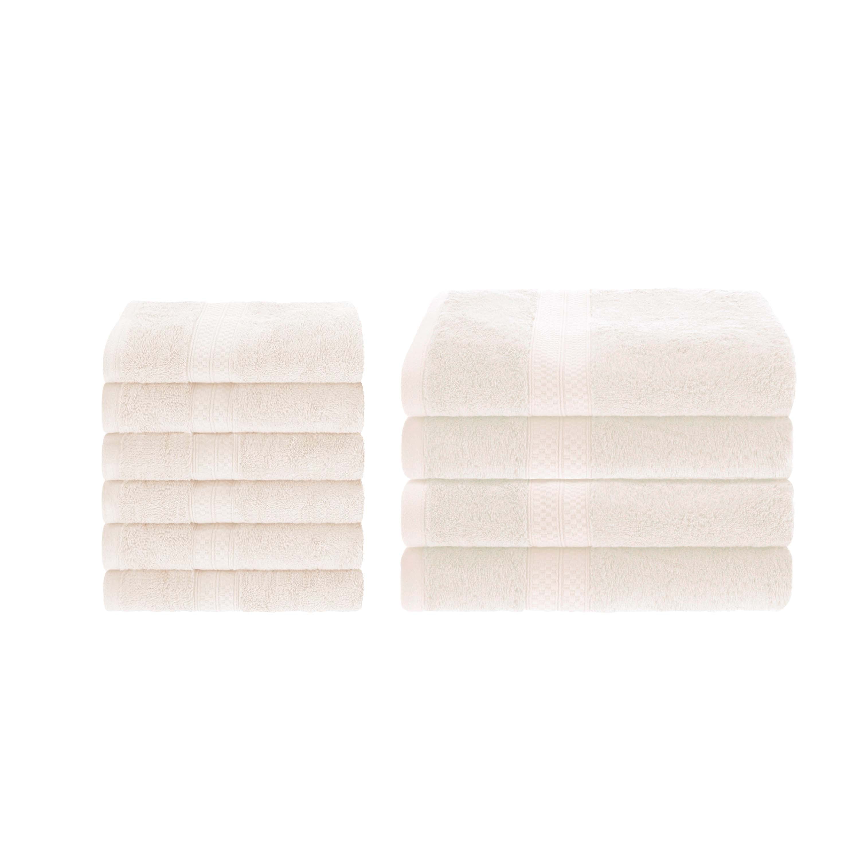 Ultra Soft Rayon Bamboo Cotton Blend Bath & Hand Towel Set | Eco-Friendly, Absorbent & Quick-Drying | Perfect for Spa, Bathroom & Guest Use