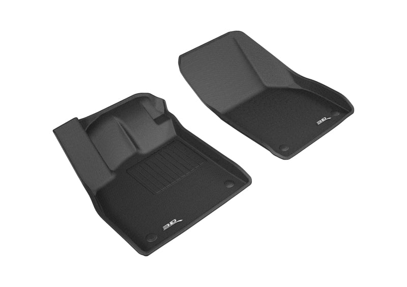 3D MAXpider Custom Fit All-Weather Floor Mats for 2016-2020 Audi TT - Kagu Series 1st Row Black Car Mats | Perfect for Daily Commute, Road Trips & Winter Protection