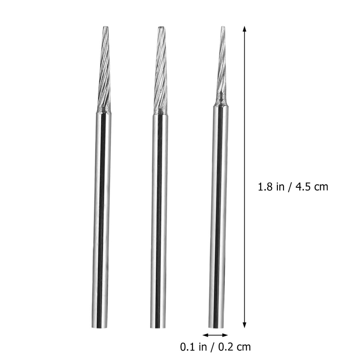Hemoton 3-Piece Diamond Drill Bit Set - Carbide Rotary Grinding Burrs for Engraving, Carving & Tile Drilling | Perfect for DIY Crafts, Jewelry Making & Home Renovation Projects