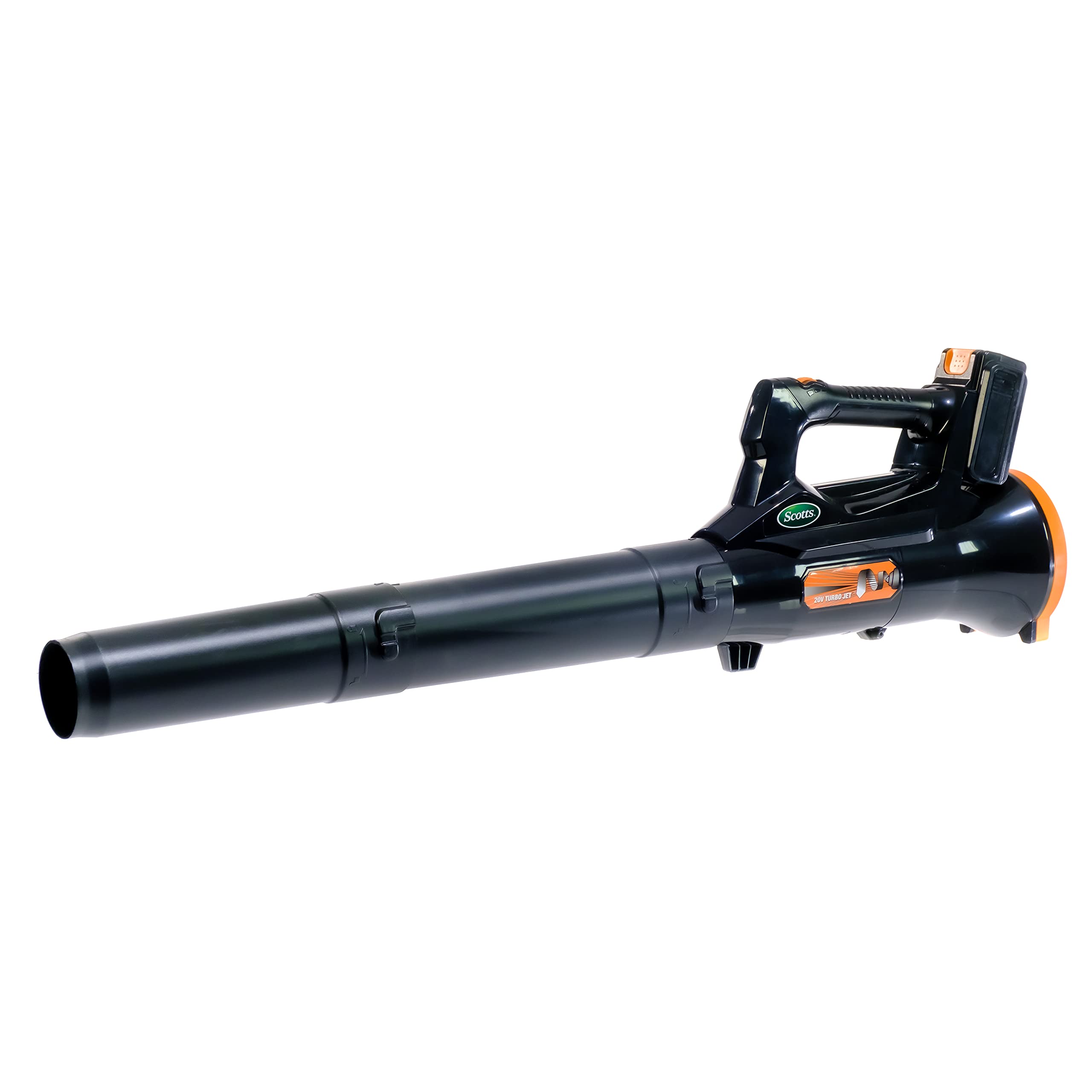Scotts LB24020S 20V Cordless Leaf Blower with 4.0Ah Battery & Charger - Powerful Turbo Blowing for Yard, Patio, and Driveway Cleaning