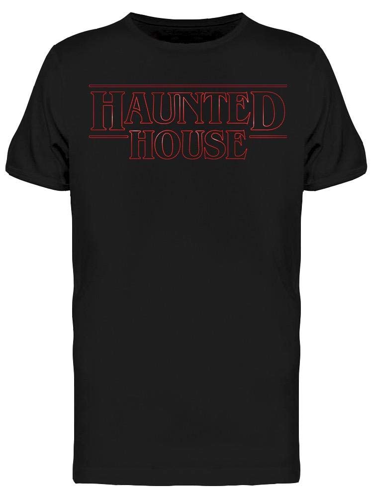 Smartprints Haunted House Graphic T-Shirt for Men - Spooky Halloween Party Outfit & Casual Streetwear
