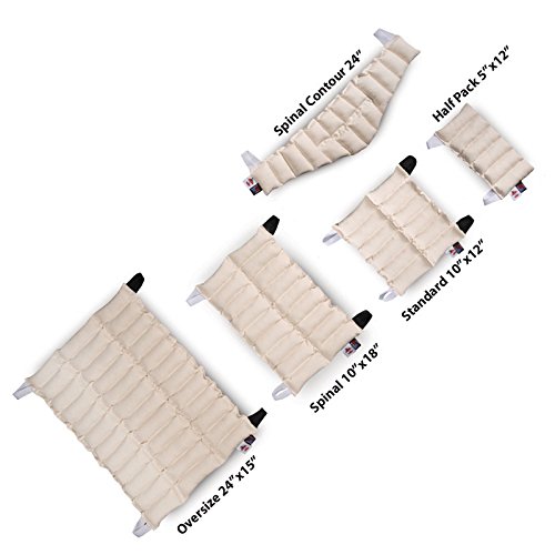 Thermal Core Moist Heat Packs 10 x 18 Inch - Reusable Heating Pad for Back Pain Relief, Muscle Soreness & Joint Stiffness - Perfect for Home, Office & Travel Use