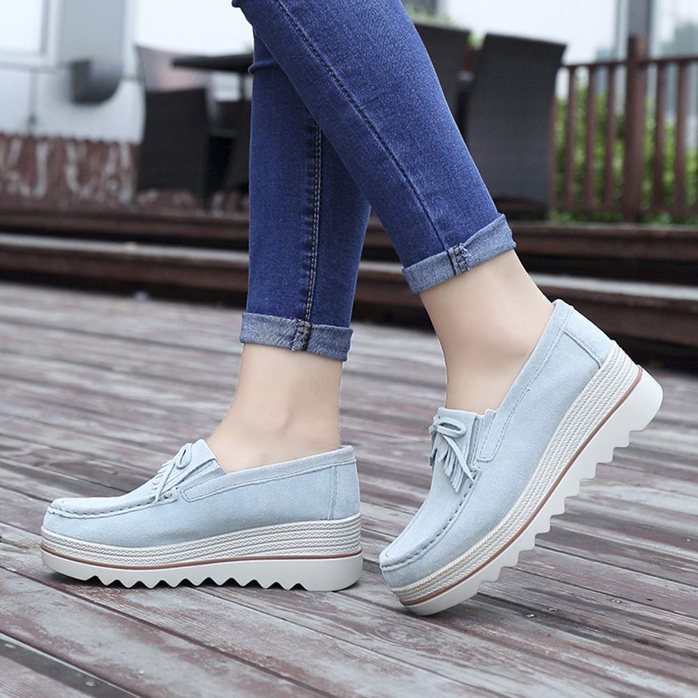 Ruiatoo Women's Slip-On Loafers - Comfortable Thick Soft Platform Shoes for Business Casual & Walking | Office, Travel & Everyday Wear