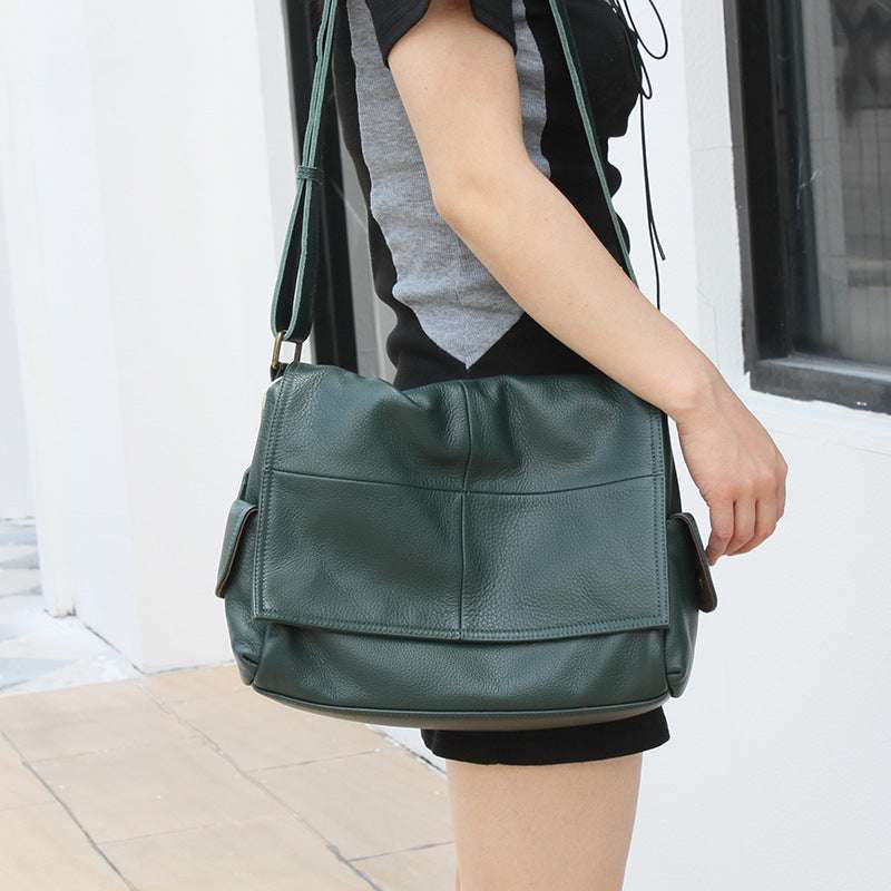 Stylish Genuine Leather Messenger Bag for Men & Women - Perfect for Work, Travel & Everyday Use