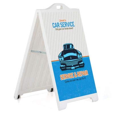 24x36 Inch Weatherproof A-Frame Sidewalk Sign | Double-Sided Portable Folding Advertising Board | Includes 12 Well Nuts | Perfect for Storefronts, Restaurants & Outdoor Events