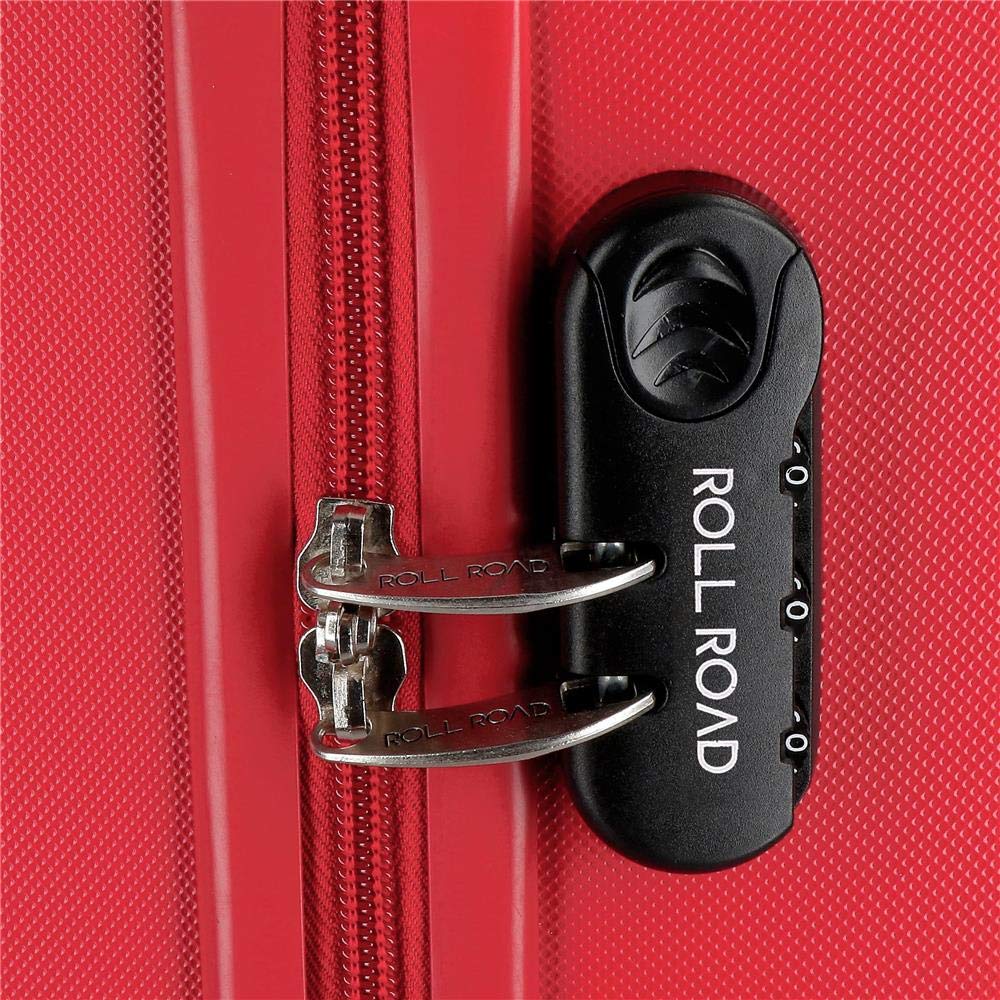 Set of 2 Red 65cm Luggage Suitcases - Perfect for Travel, Vacation & Business Trips