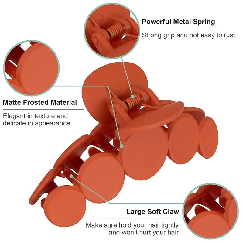 BAOER Strong Hold Hair Claw Clips for Women - Non-Slip Jaw Clamp Hair Clips for Thin & Thick Hair - Fashion Hair Accessories for Girls & Women - Perfect for Work, Gym, and Everyday Styling