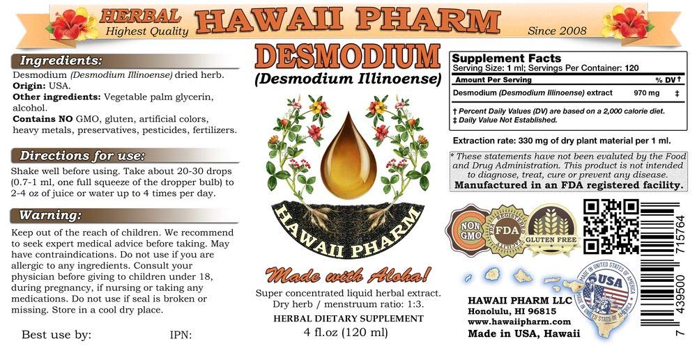 **Organic Desmodium Illinoense (Tick Clover) Tincture - 64 oz Herbal Liquid Extract for Liver Support & Detox - Premium Dried Herb Supplement for Wellness & Immune Boost**    *(Ideal for natural detox, liver health, immune support, and holistic wellness routines.)*
