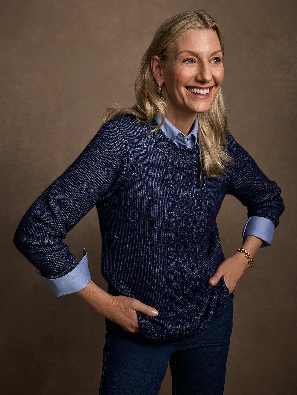 Darcie Knit Banvy142 146976 Women's Casual Sweater - Soft Comfortable Pullover for Fall & Winter - Perfect for Office, Travel, and Daily Wear