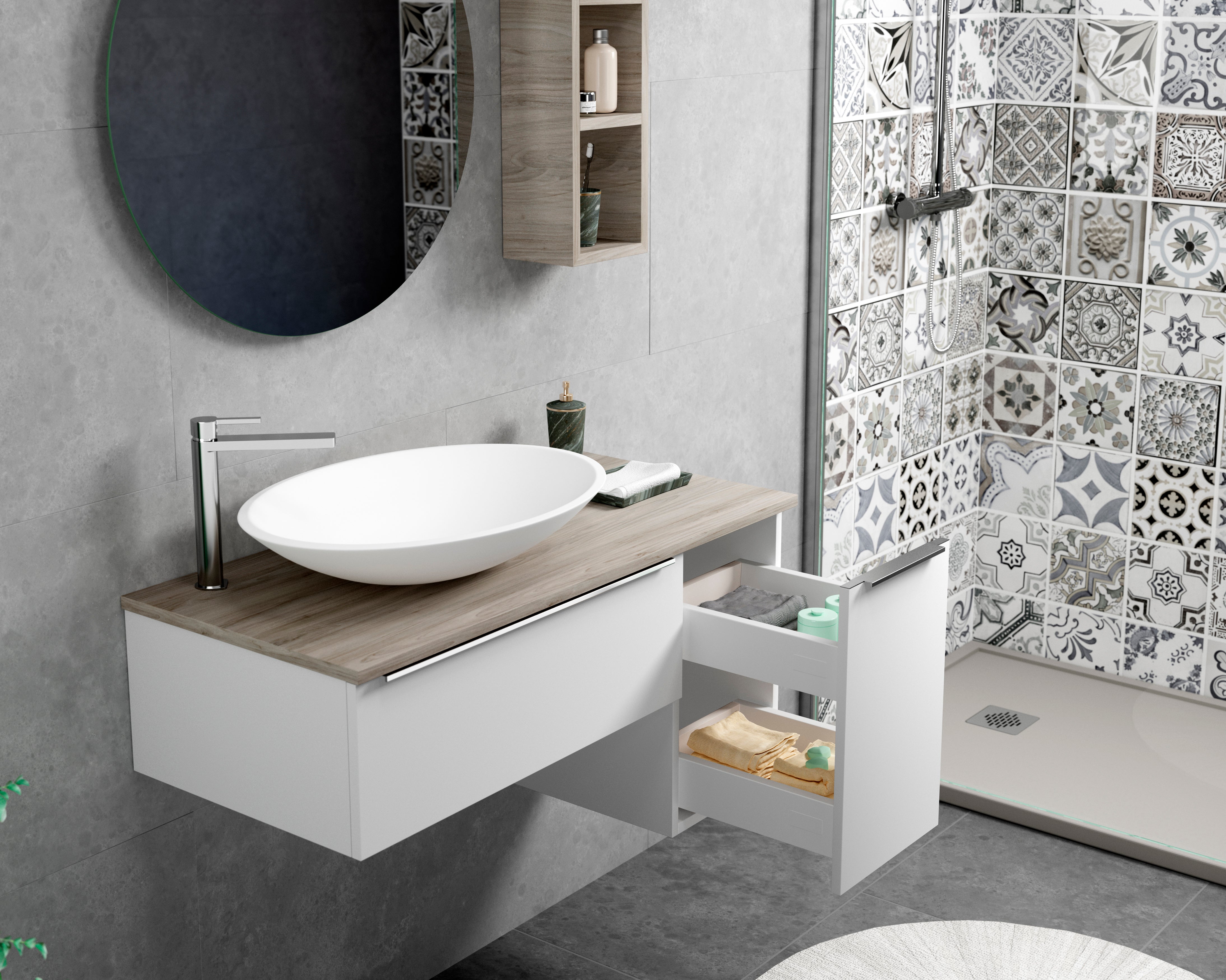 Modern Bathroom Vanity Cabinet with Sink - 36 Inch White Bathroom Storage Cabinet with Soft Closing Doors, Perfect for Small Bathrooms & Powder Rooms | Bathroom Organization & Home Decor