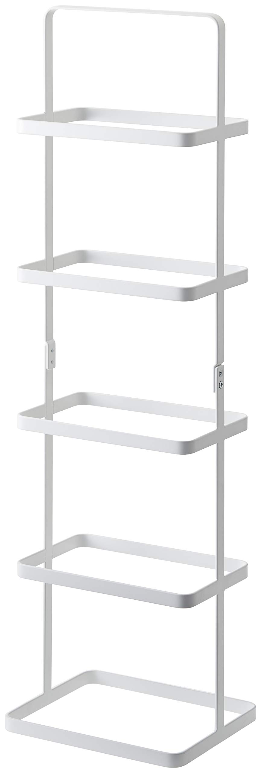 YAMAZAKI Home Tall White Shoe Rack & Leaning Ladder Rack - Space Saving Entryway Organizer for Small Spaces, Hallway, Apartment Storage (Model 2812)