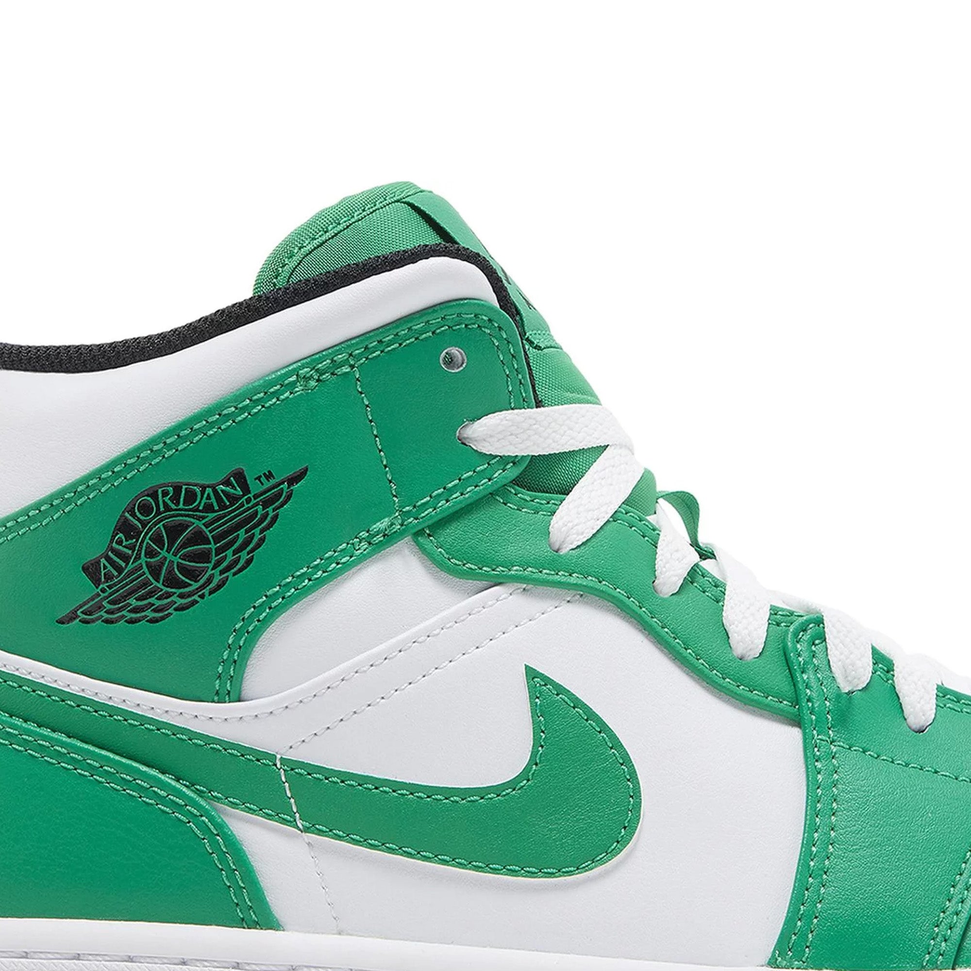 Air Jordan 1 Mid 'Lucky Green' Basketball Shoes 2023 - Men's Retro Sneakers for Casual Wear & Street Style Fashion