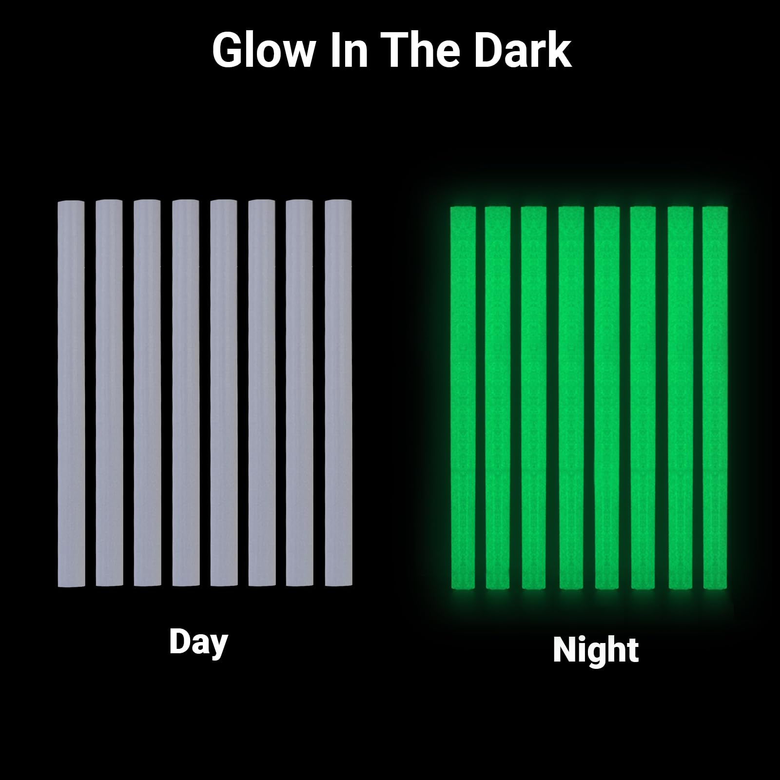 Glow in The Dark Hot Glue Sticks 72 Pack - 0.27