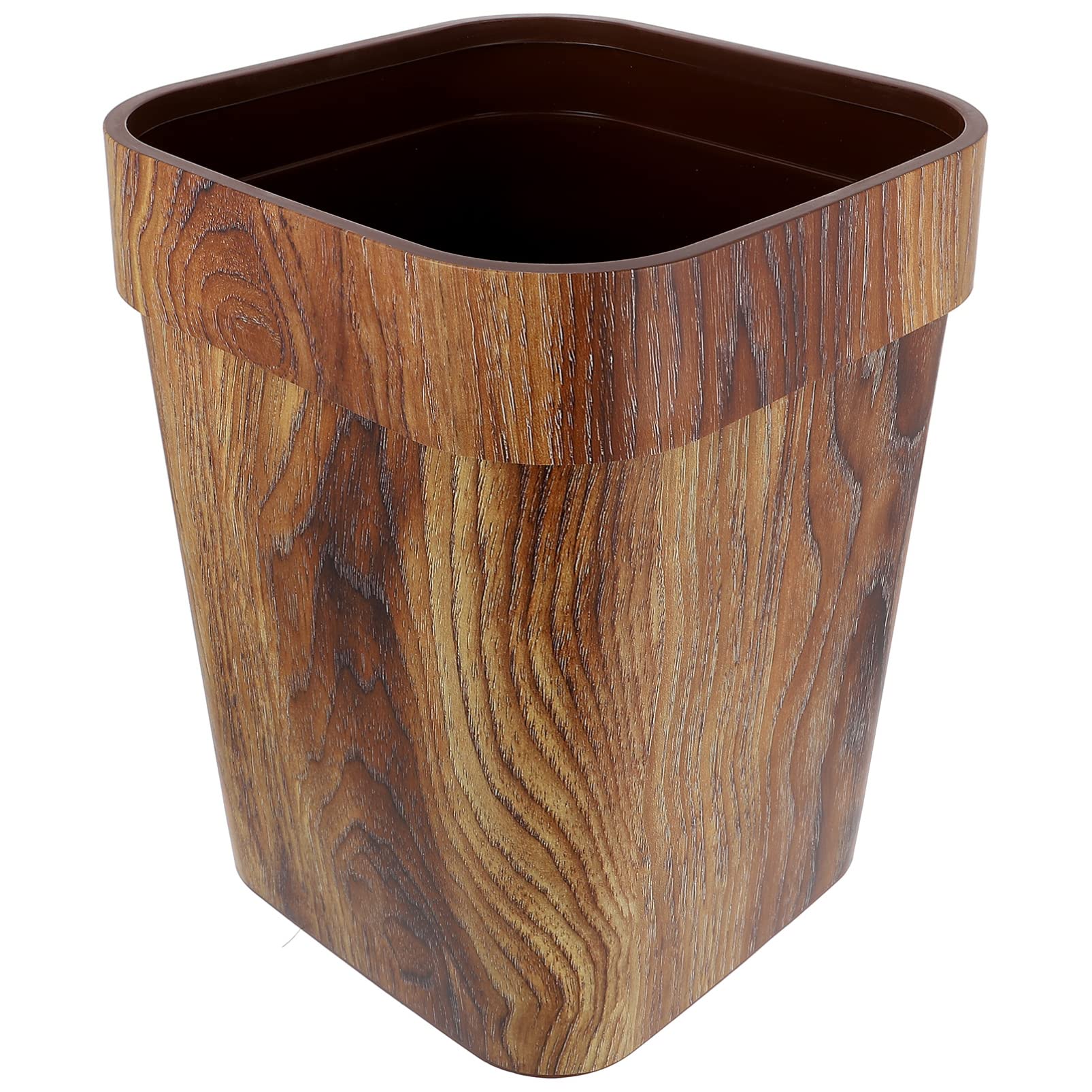 Cabilock 13 Gallon Wooden Trash Can with Lid - Elegant Office Waste Bin for Home, Kitchen, or Workplace - Perfect for Recycling and Daily Garbage Disposal