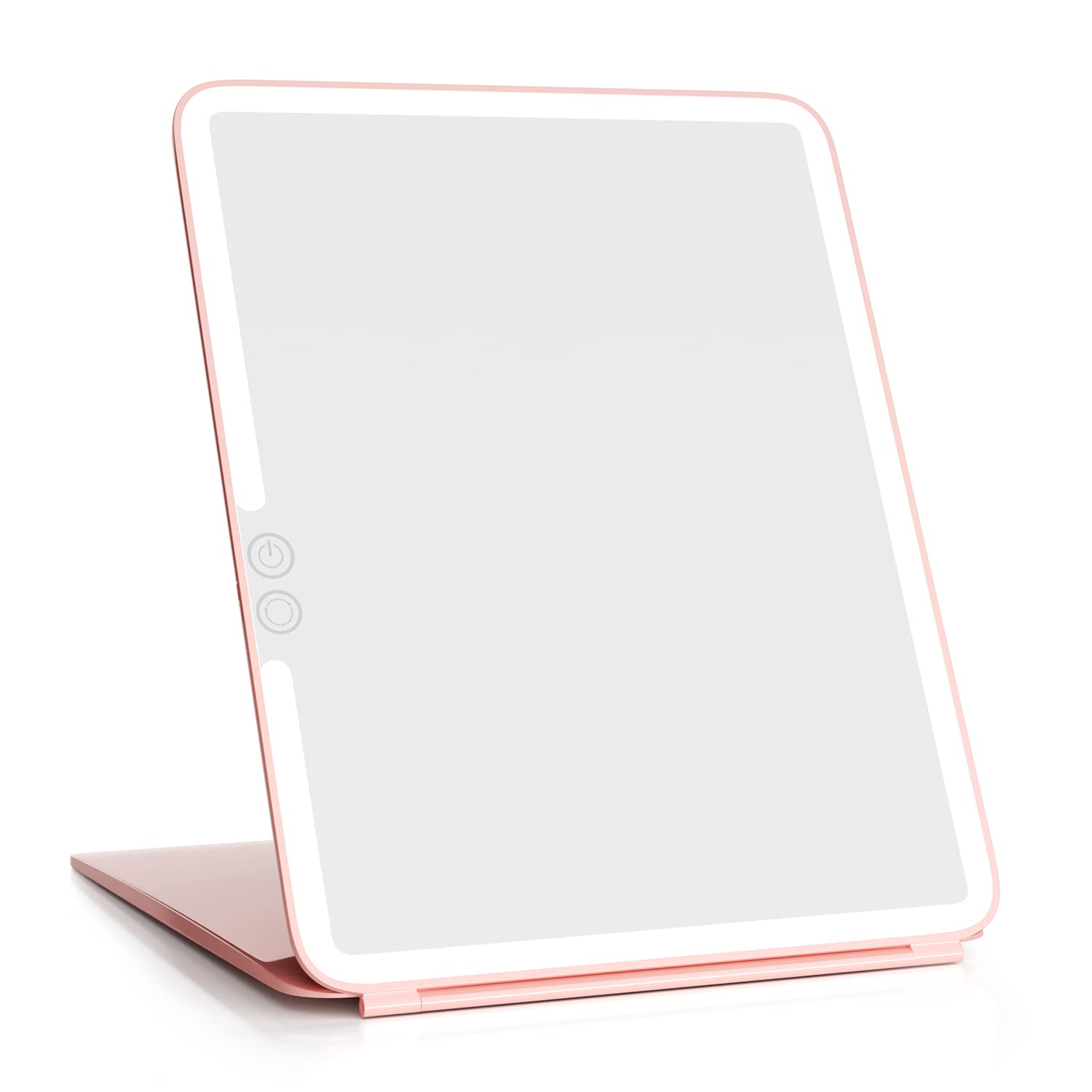 Roopeti Rechargeable LED Travel Makeup Mirror with Adjustable Lighting - Portable Folding Vanity Mirror for Women, Perfect for Home, Travel & On-the-Go Touchups