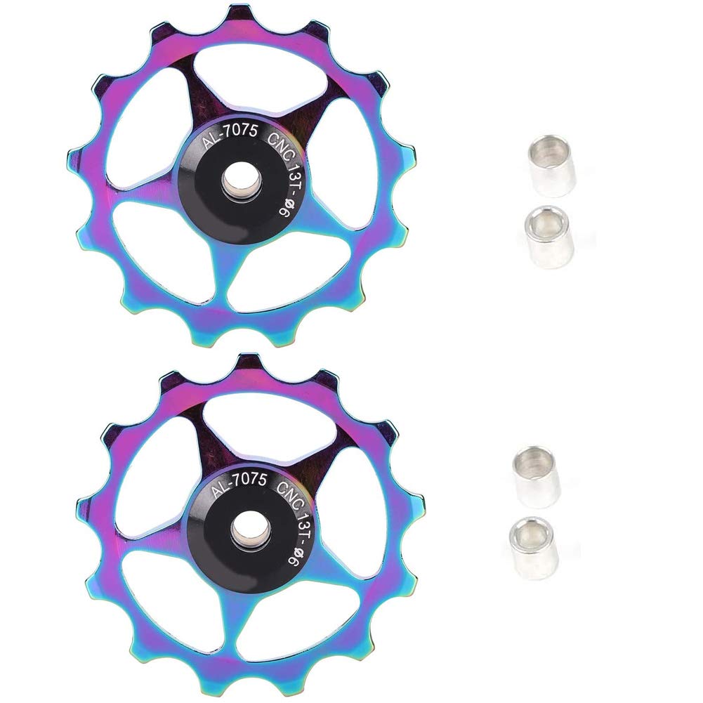 Aluminum Alloy Bike Rear Derailleur Pulley 11T/13T - 2pcs for Smooth Cycling