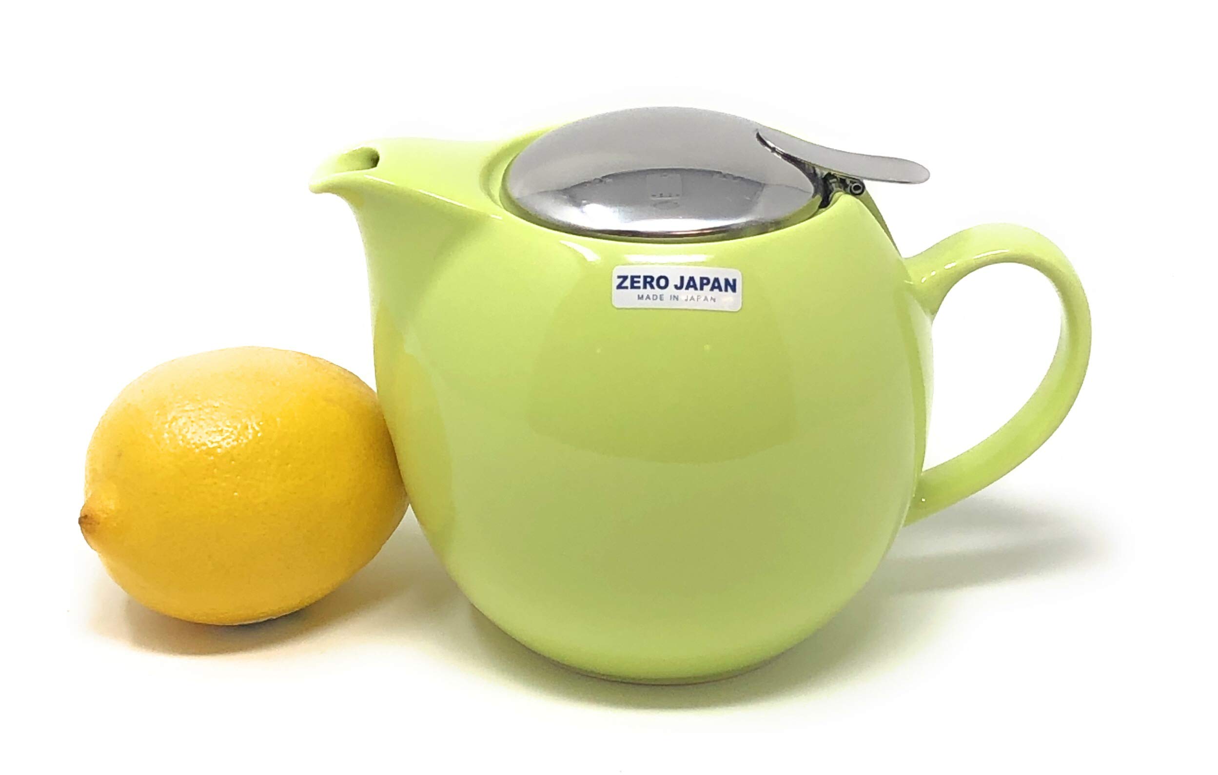 Bee House 26oz Round Ceramic Teapot with Infuser - Kiwi Green Color - Perfect for Loose Leaf Tea, Herbal Tea & Iced Tea Brewing - Ideal for Home, Office & Tea Parties