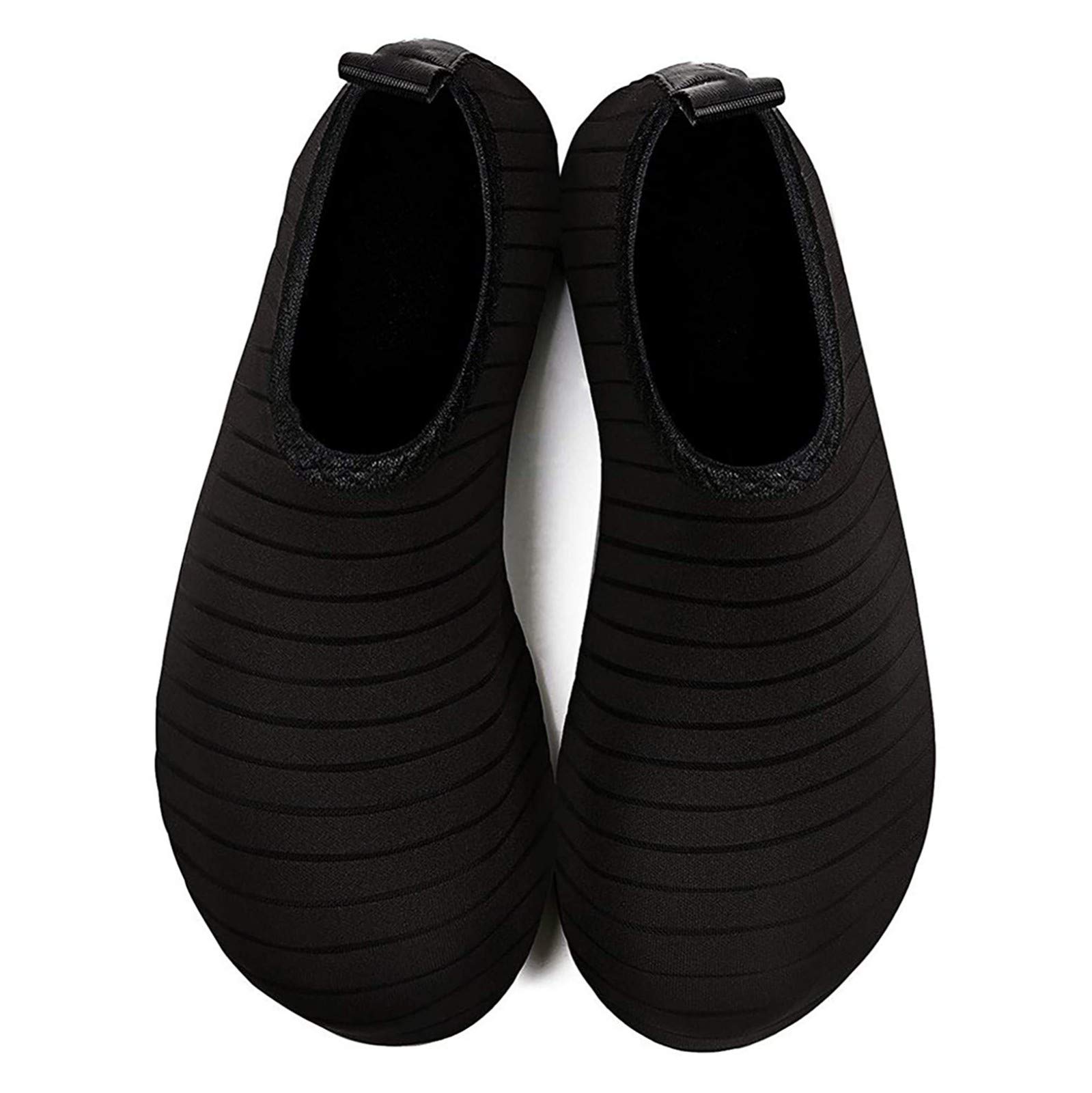 Breathable Water Shoes for Women - Non-Slip Aqua Socks for Beach, Surfing, Yoga & Outdoor Activities | Lightweight Quick-Dry Swim Shoes | Perfect for Summer Water Sports & Couples Vacations (Black, Size 8.5)