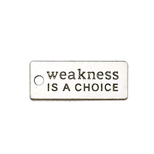 50pcs Antique Silver Craft Charms - Inspirational 