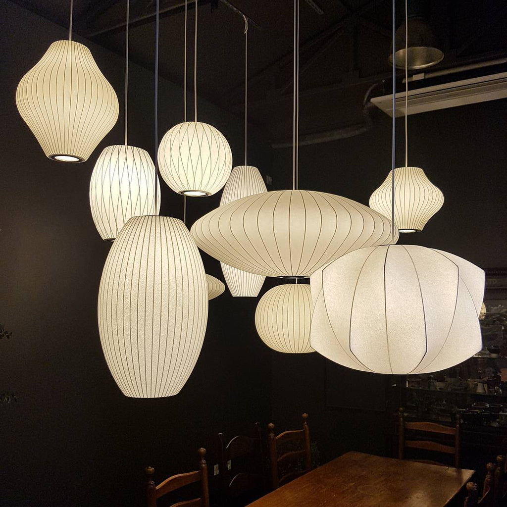 Handmade Bubble Mulberry Silk Pendant Light - Elegant Boho Chandelier for Living Room, Bedroom & Dining Room Decor