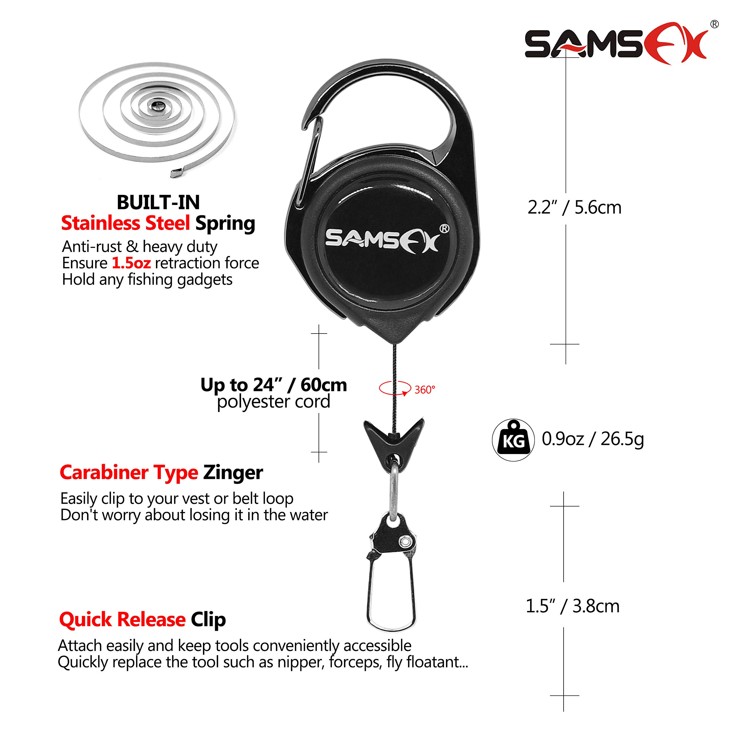 Premium SAMSFX Fishing Knot Tying Tool & Fly Fishing Tippet Cutter Set - 2-Piece Line Nippers & Clippers for Easy Knots & Quick Line Cutting | Ideal for Fly Fishing, Bass Fishing & Saltwater Angling