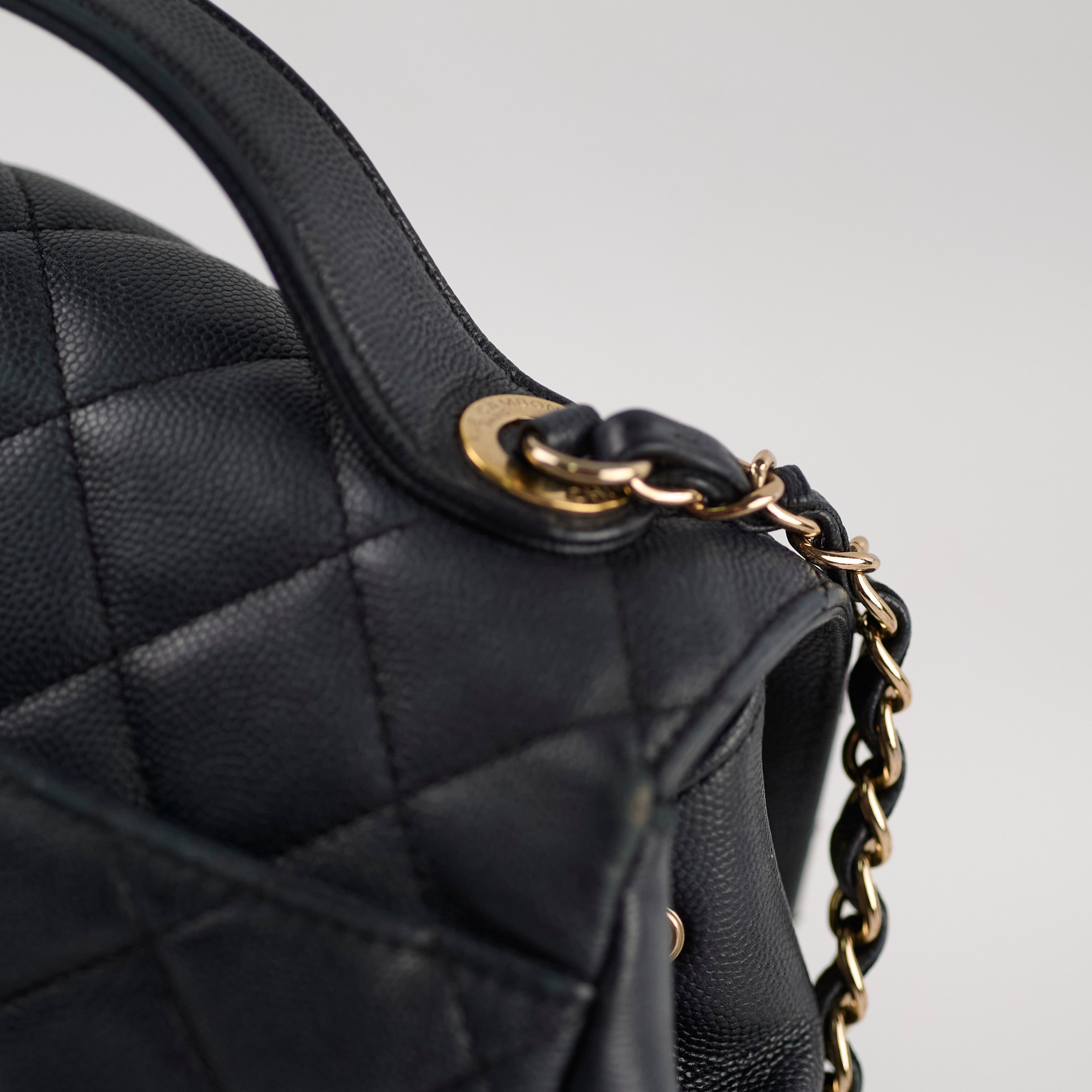 Chanel Caviar Business Affinity Handbag - Dark Navy 28cm Crossbody Bag for Women | Luxury Designer Tote for Work, Travel & Everyday Use
