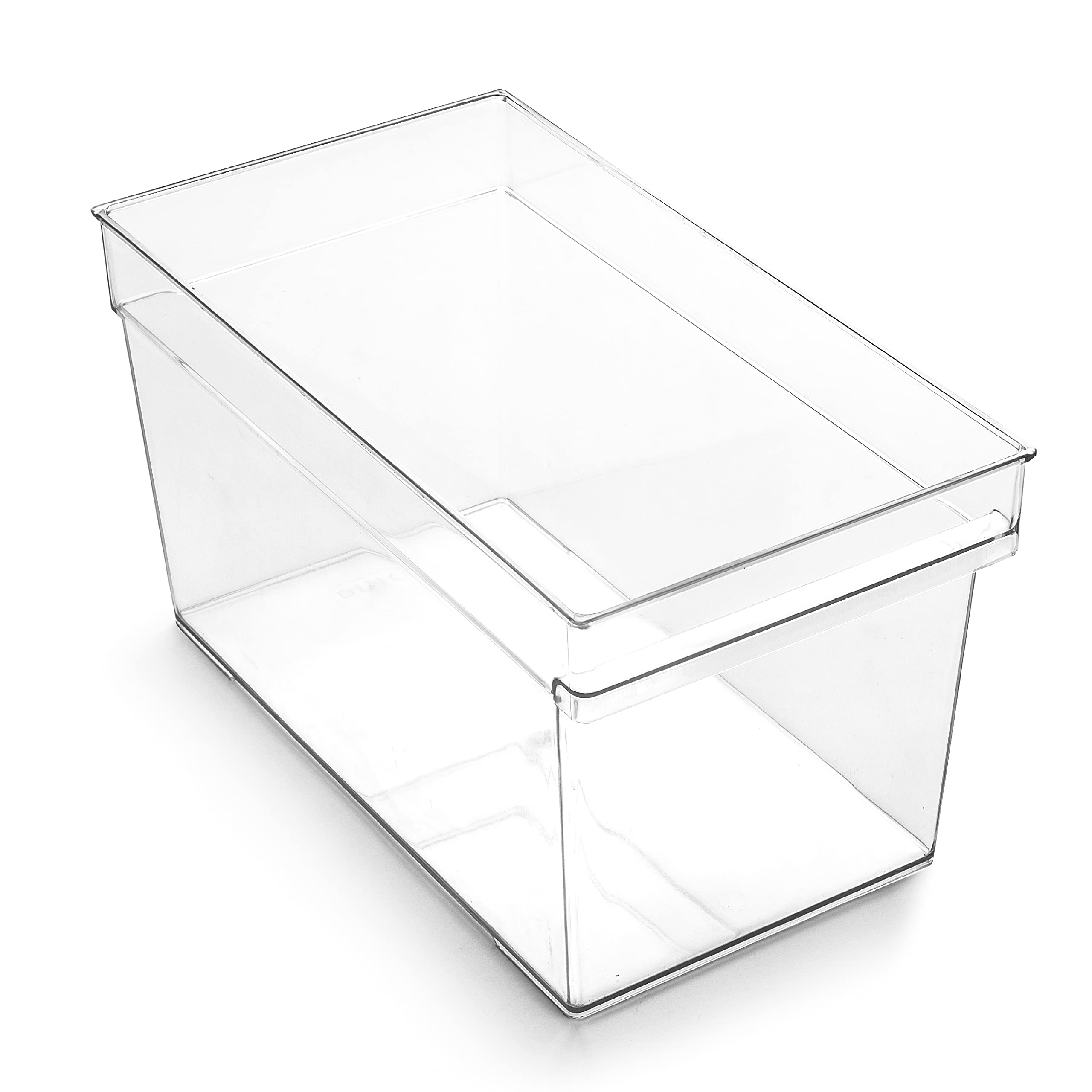 BINO Plastic Storage Bins - Large Clear Organizing Containers for Kitchen Pantry, Freezer & Home Organization | Multipurpose Deep Storage Bins | THE HANDLER COLLECTION | Perfect for Food Storage, Closet Organization & Office Supplies