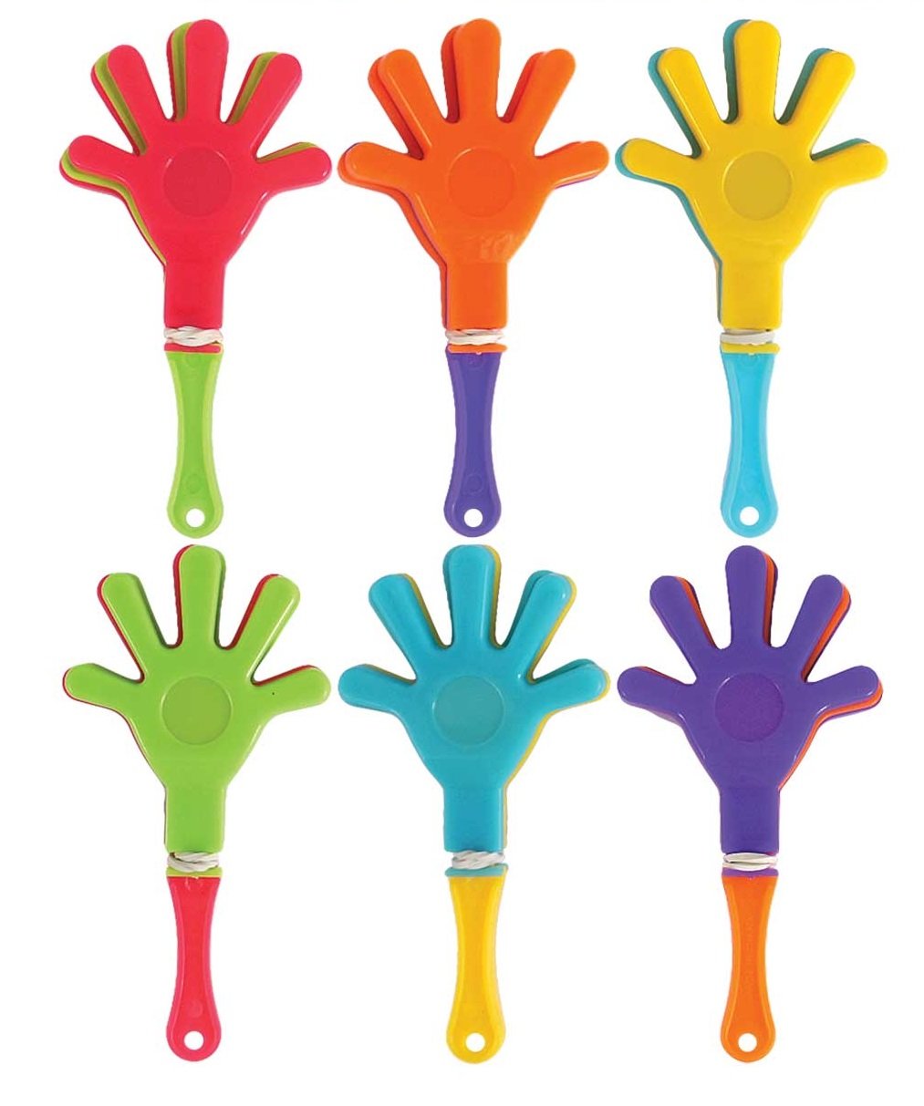 12-Pack Mini Hand Clapper Toys - Fun Noise Makers for Cheerleading, Sports Games, Parties & Classroom Activities - Bulk Set for Kids & Adults