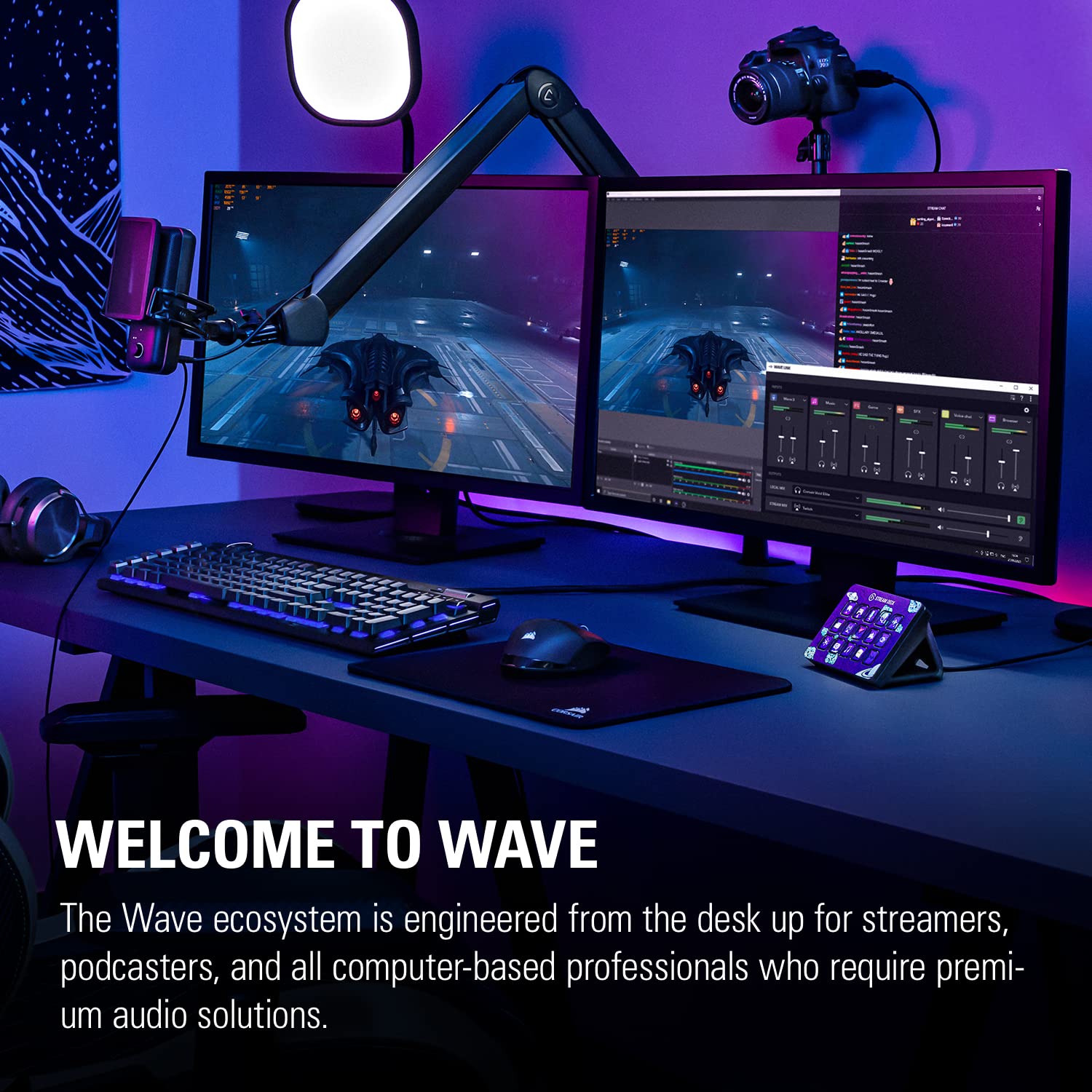 Elgato Wave Mic Arm - Premium Adjustable Microphone Boom Arm with Cable Management, Desk Clamp & 1/4