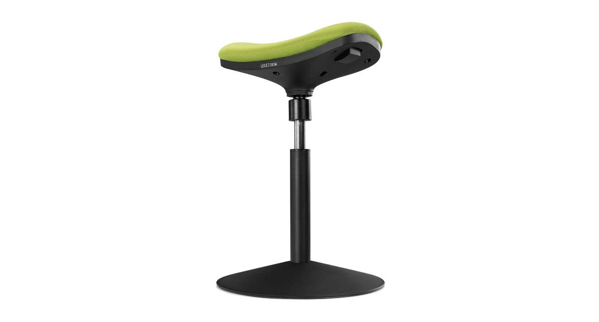 UPLIFT Desk Crescent Saddle Stool - Adjustable Height Ergonomic Chair for Office & Home (Green) - Perfect for Standing Desks, Computer Work & Back Pain Relief