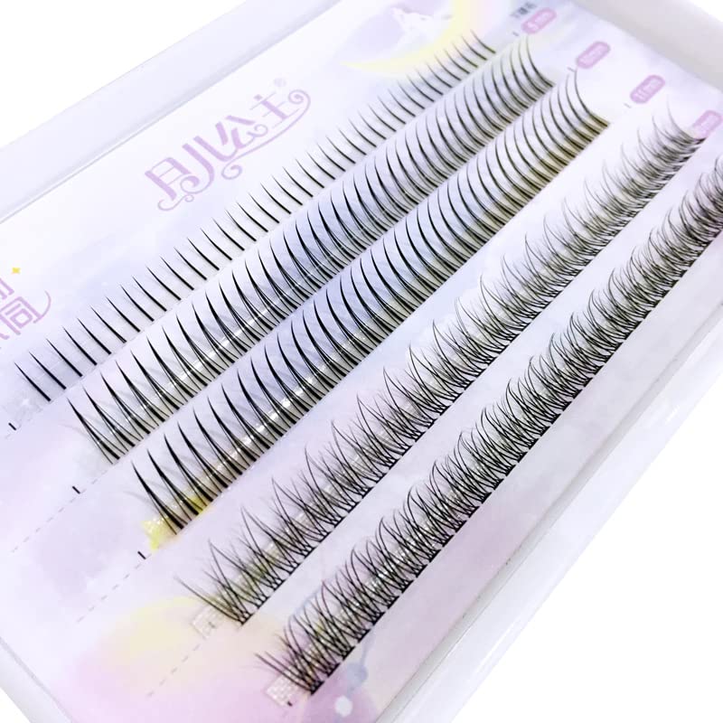 Natural 3D DIY Eyelash Extensions Kit - 40pcs 5mm Lower Lashes + 80pcs 10/11mm A-Shape + 80pcs Fish Tail Volume Lashes (Mixed C Curl) for Professional Salon & Home Use - Perfect for Bridal, Party & Everyday Glam Looks