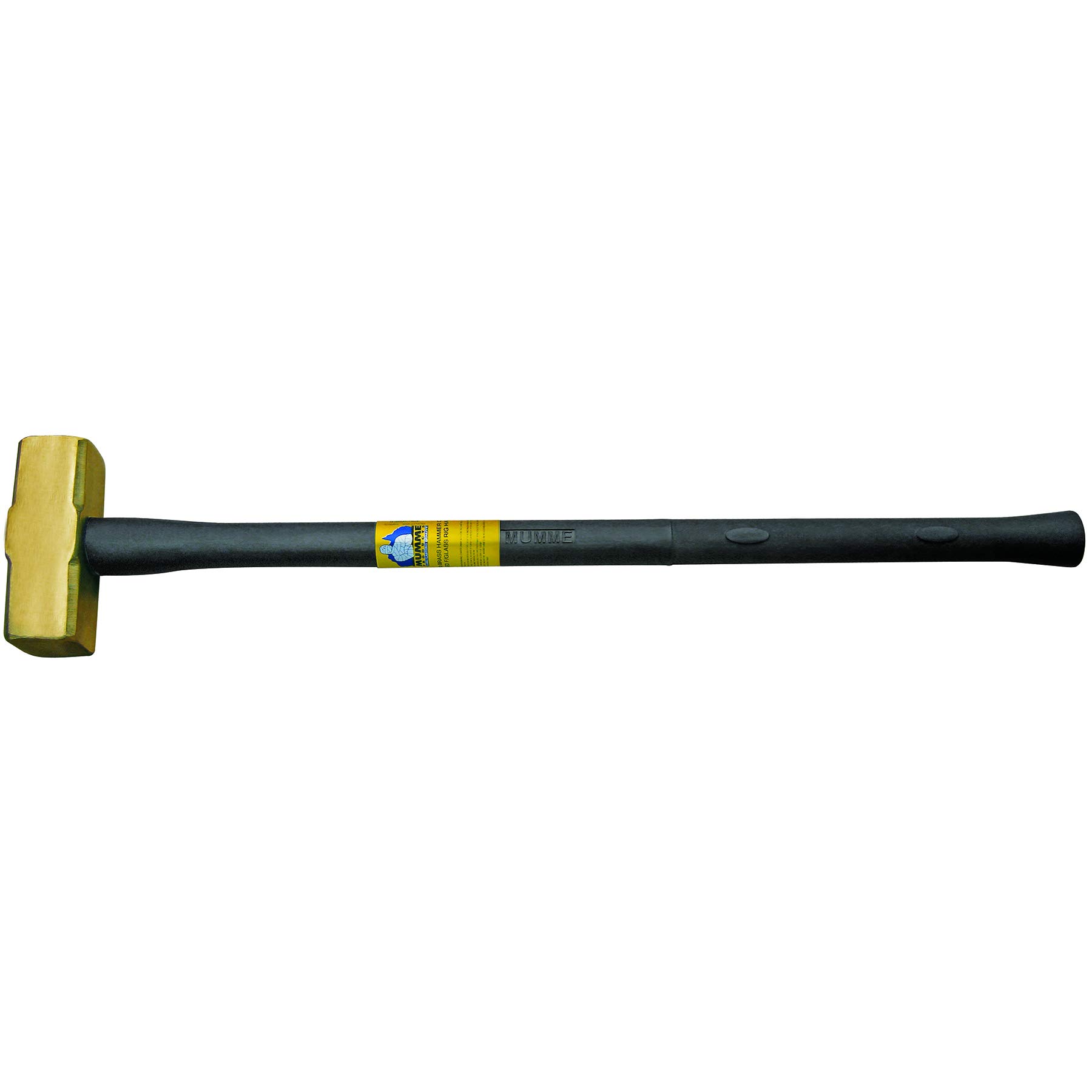 Klein Tools 7HBRFRH07 7-Pound Brass Sledge Hammer with Rubber Handle - Heavy Duty Demolition, Construction, and Blacksmithing Tool for Professional Use