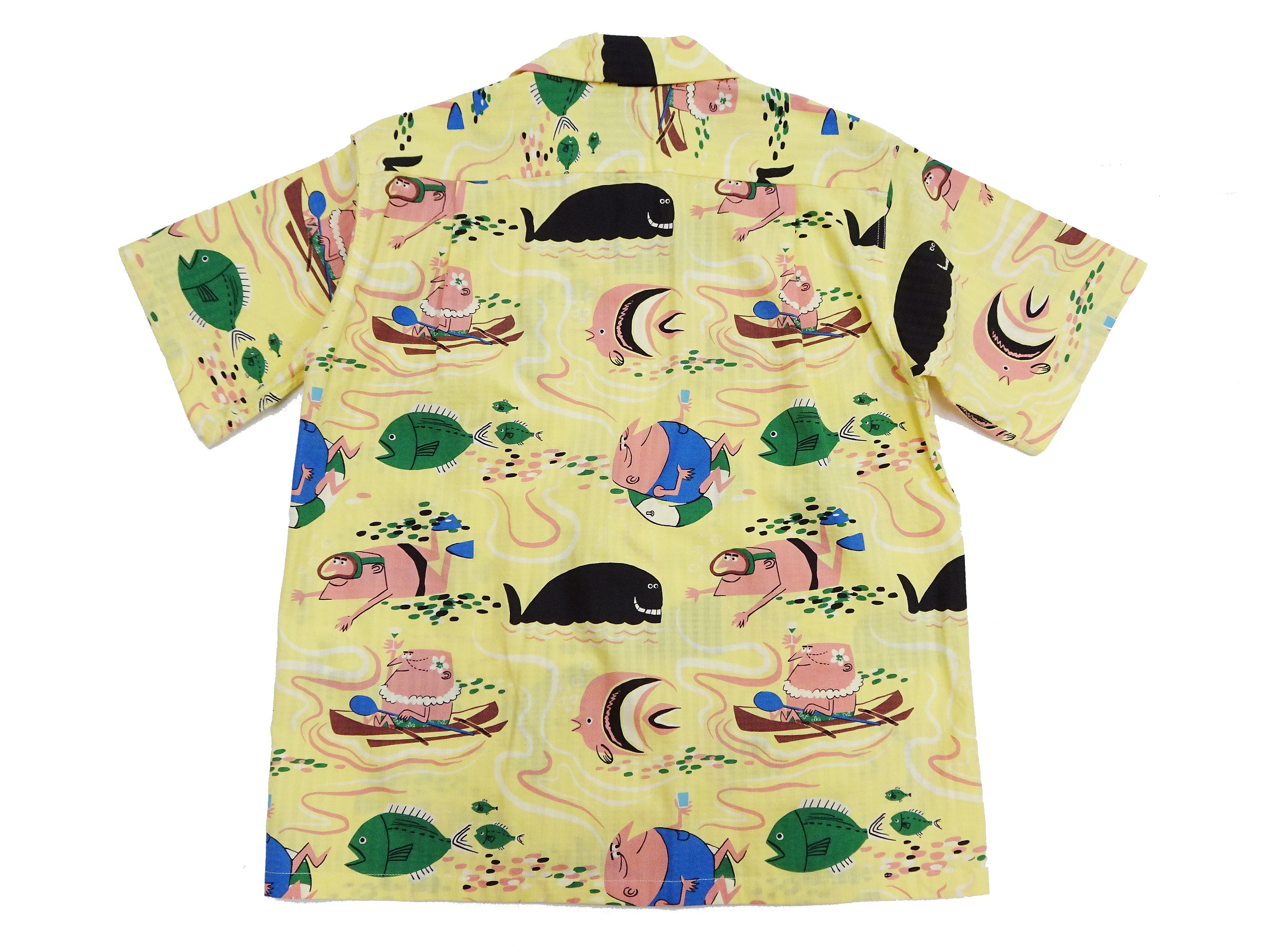 Sun Surf Men's Cotton Hawaiian Shirt | Uncle Torys Graphic Design | Short Sleeve Aloha Shirt for Beach & Summer | Ocean Theme Print | SS39538-155 Yellow | Perfect for Vacation, Luau Parties & Tropical Getaways