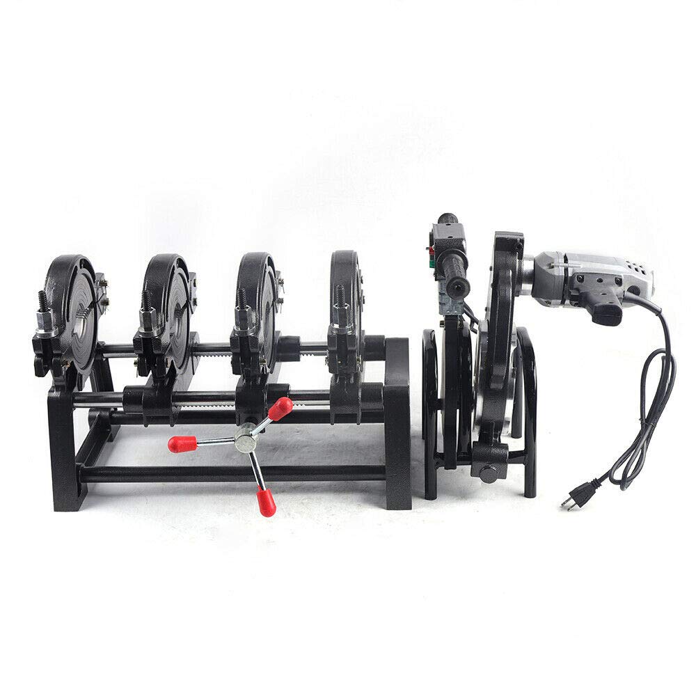 2.5''-6.3'' Electric Pipe Butt Fusion Welder for PE PP PB PVDF HDPE PVC Pipes - Heavy Duty Welding Machine with 4 Clamps - Perfect for Plumbing, Irrigation & Industrial Pipe Installation Projects