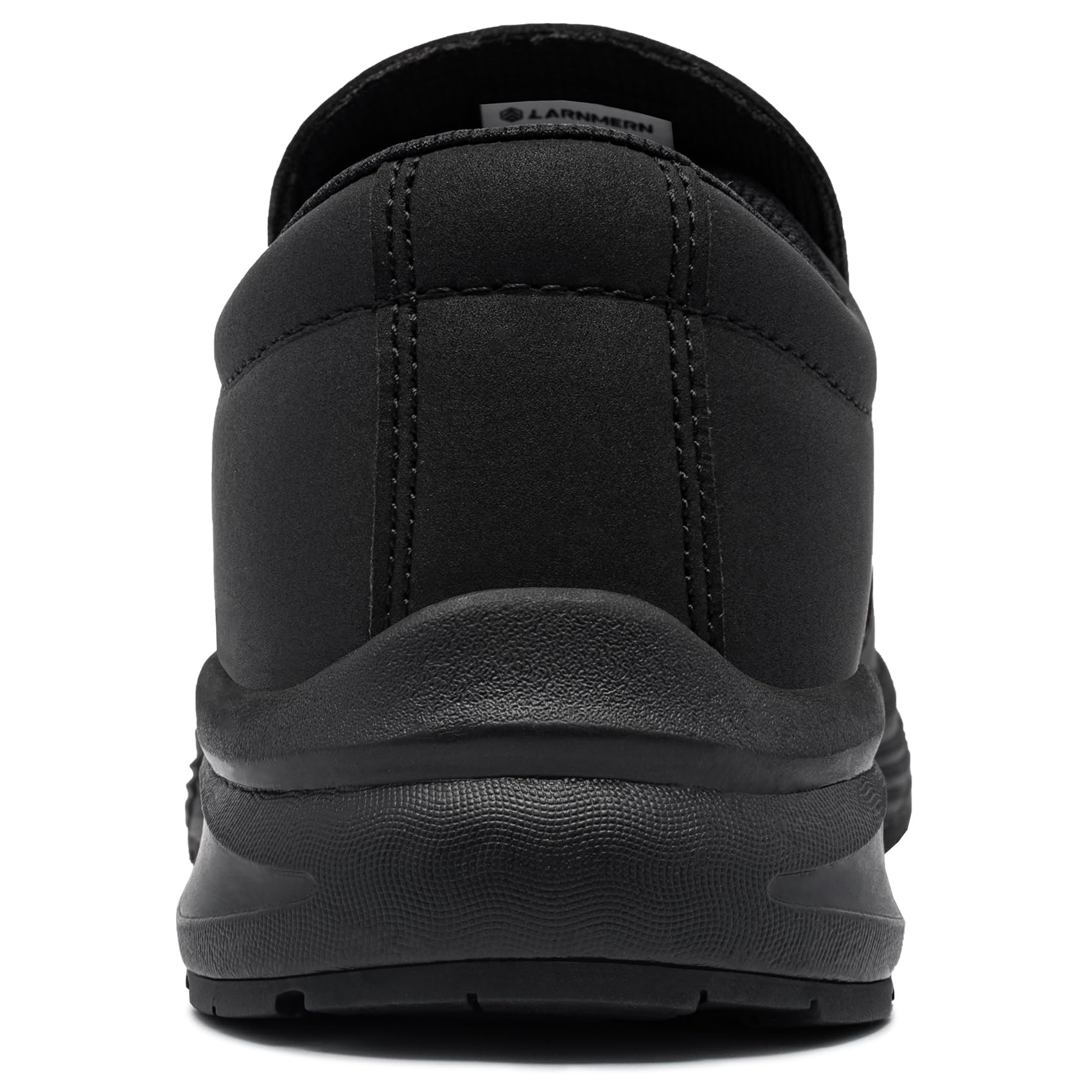 **LARN SAFETY Men's Non-Slip Work Shoes - Waterproof Slip-Resistant Kitchen Chef Shoes for Restaurant, Hospital & Food Service - Comfortable Slip-On Black Safety Footwear (Ideal for Wet & Greasy Floors in Commercial Kitchens, Hospitals & Restaurants)**