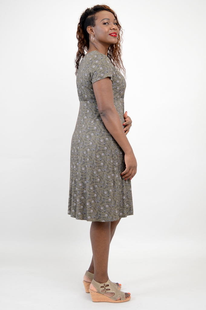 Elegant Aurora Floral Dress with Daffodil Print & Bamboo Fabric - Women's Summer Maxi Dress for Beach, Wedding & Special Occasions