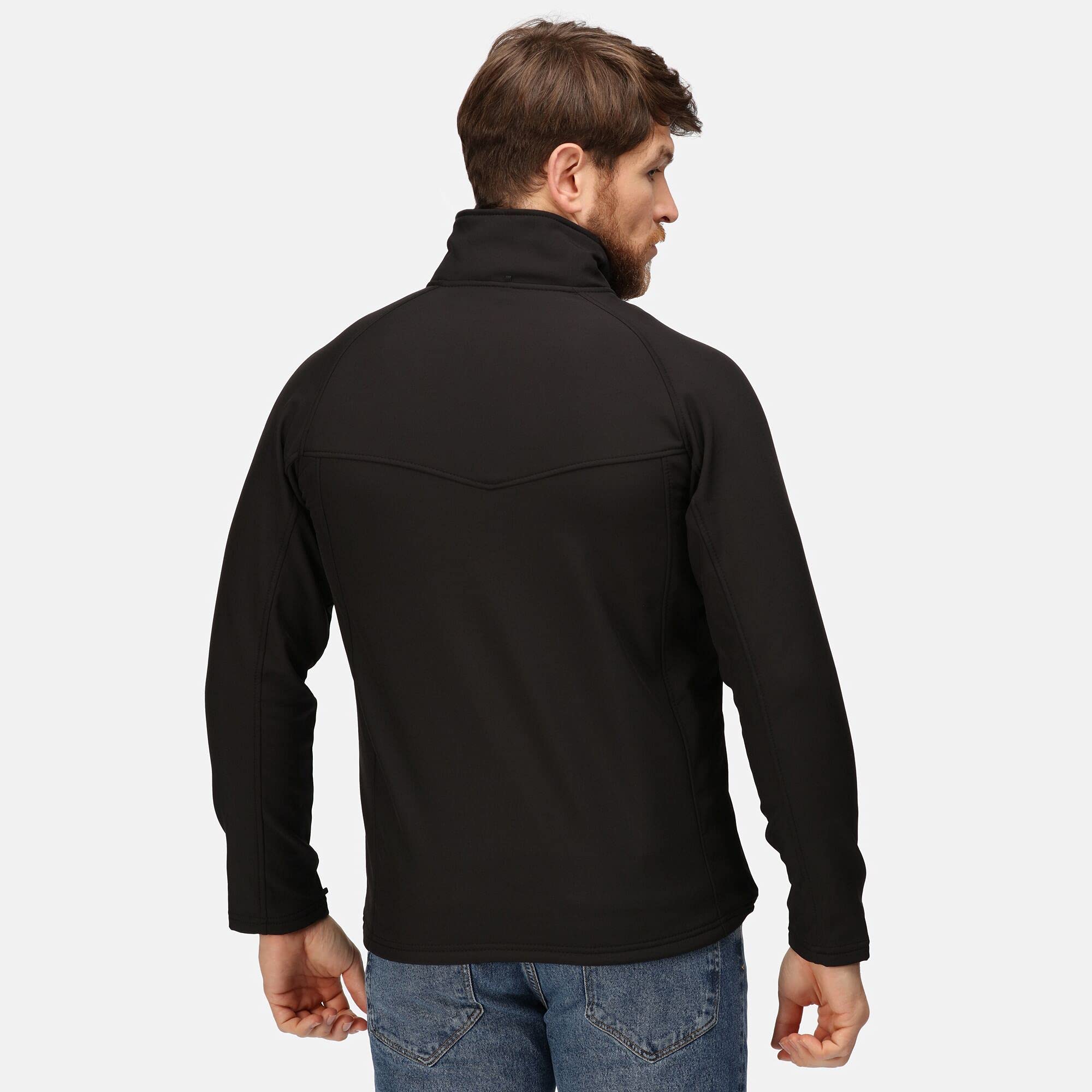 Professional Men's Regatta Uproar Interactive Warm Softshell Jacket - All Black 5XL - Ideal for Outdoor Activities, Hiking, and Winter Sports