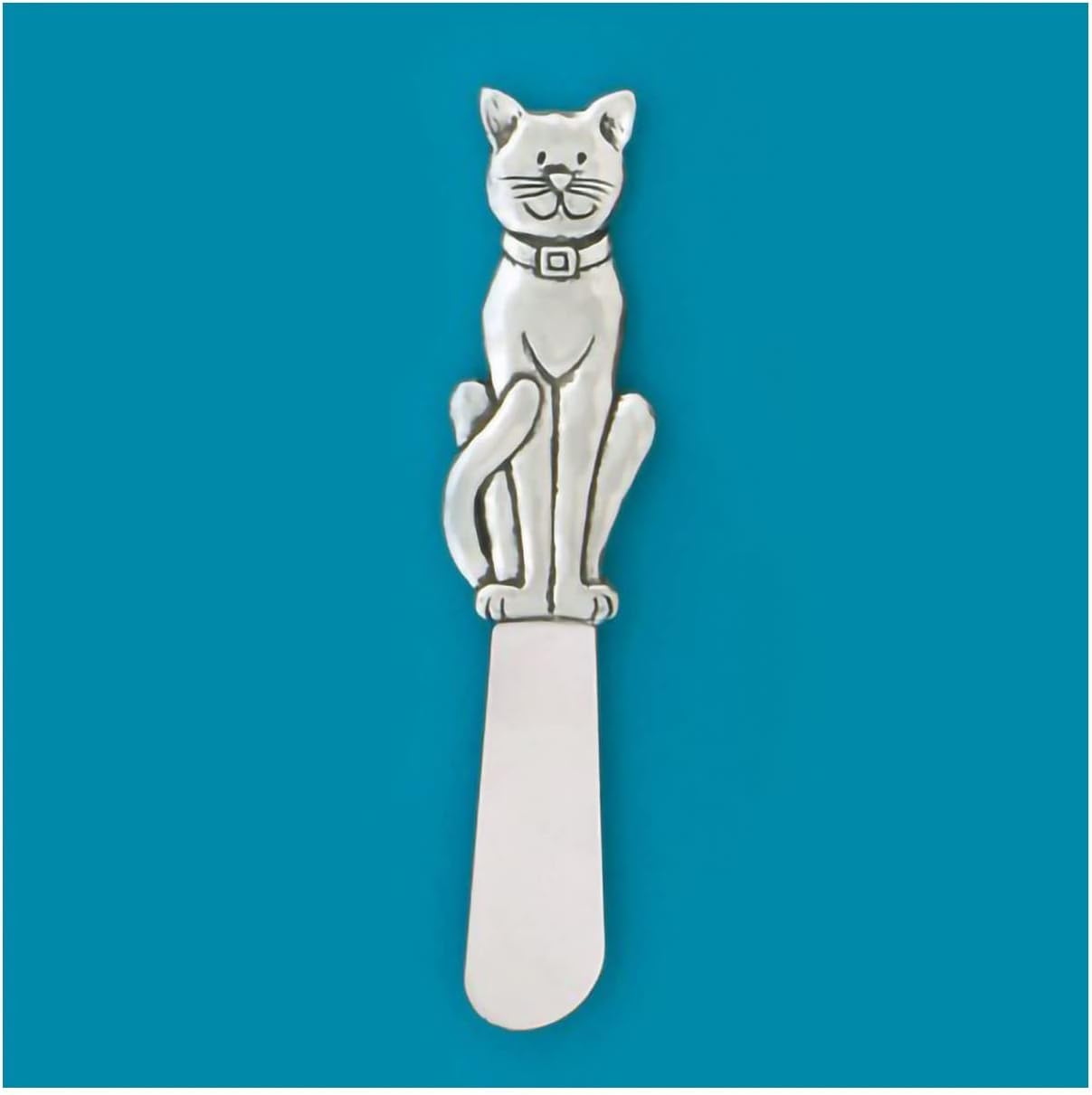 Cat-Shaped Butter Spreader Knife - Soft Cheese & Pate Kitchen Tool - Decorative Gift for Pet Lovers - Perfect for Breakfast, Brunch & Cheese Boards