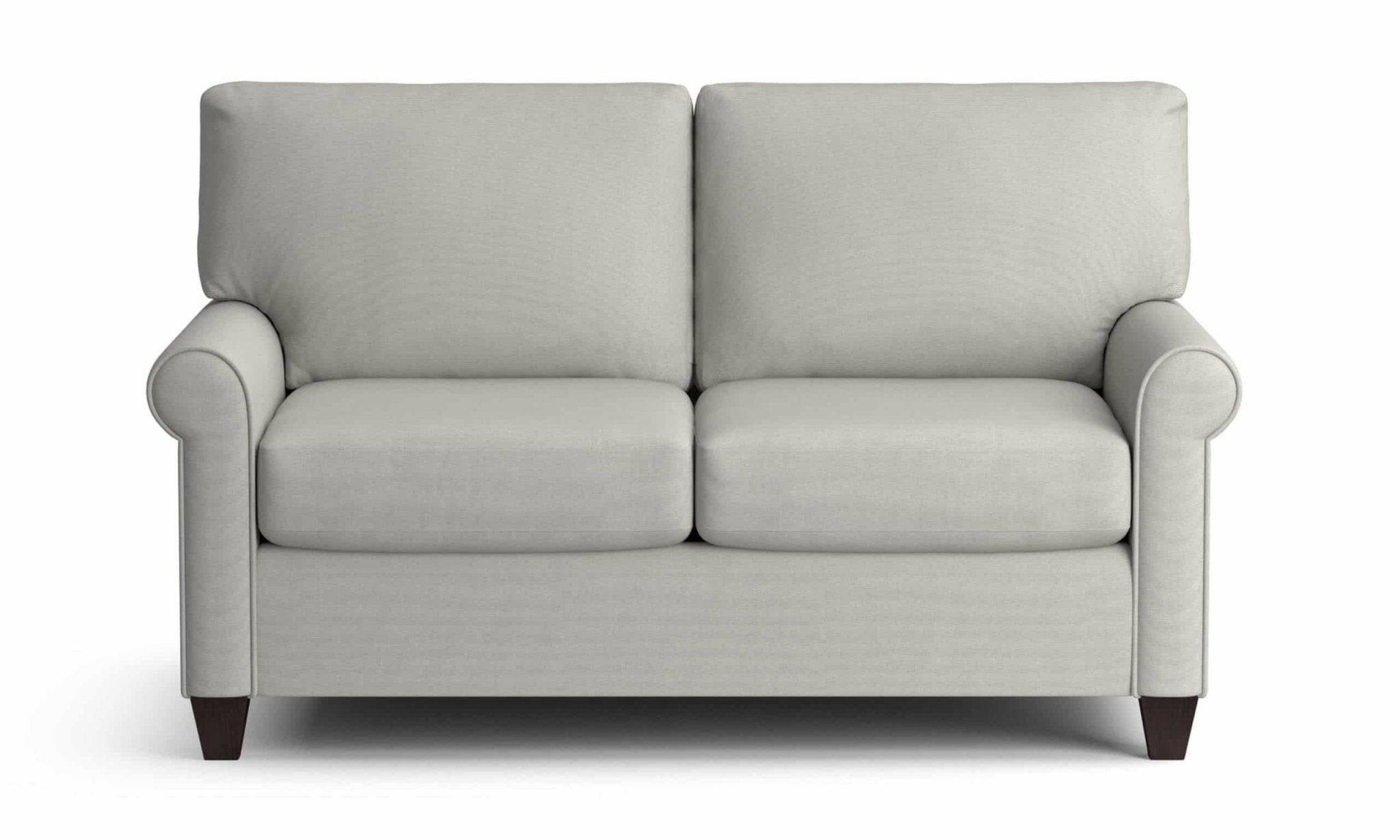 Julian Pebble Loveseat 2715 42FC21 - Modern Fabric Sofa for Small Spaces, Living Room, Apartment & Office - Comfortable 2-Seater Couch with Soft Cushions