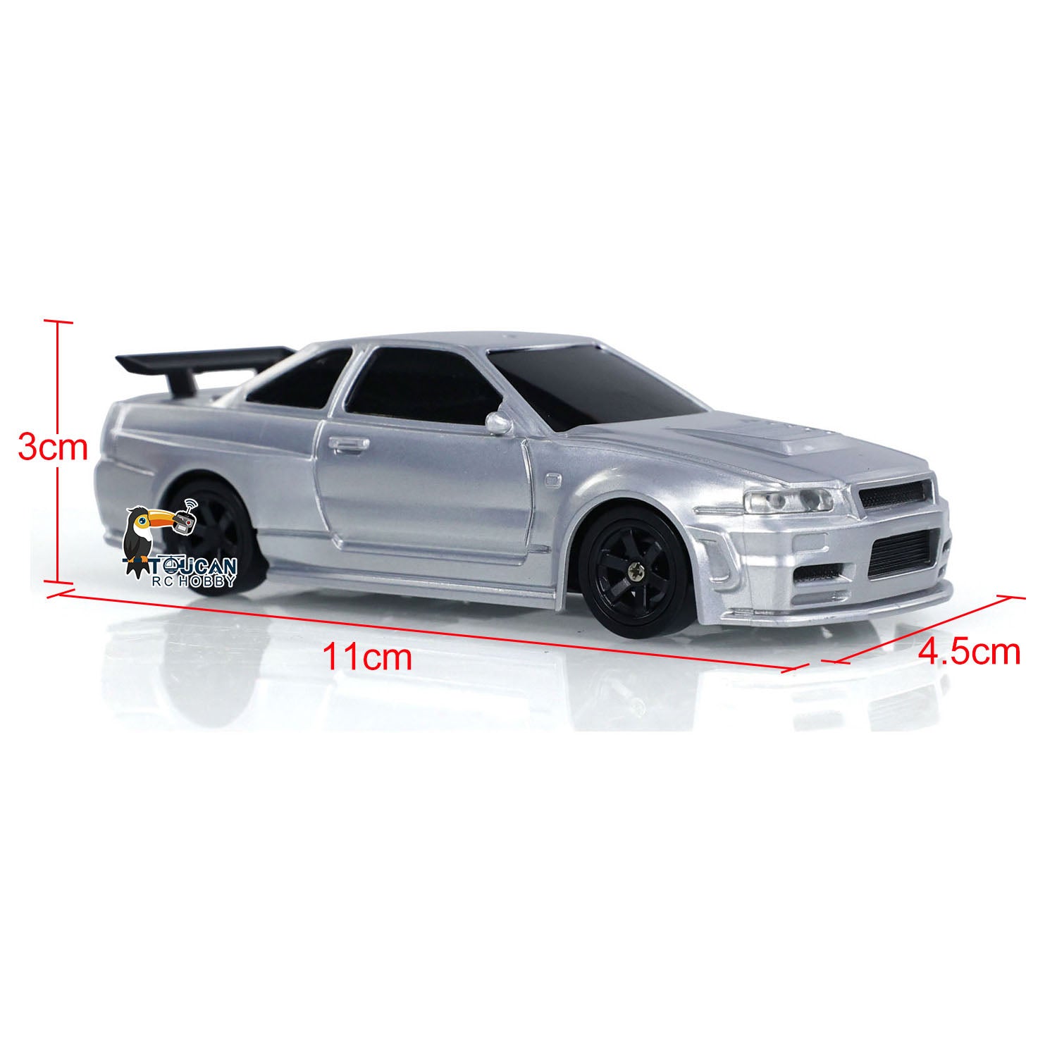 1:43 Ready to Run Remote Control Drift Race Car - 4WD High Speed RC Toy Car with Rubber Tires & Traffic Cones - Perfect for Indoor/Outdoor Racing, Drifting, and Kids Playtime