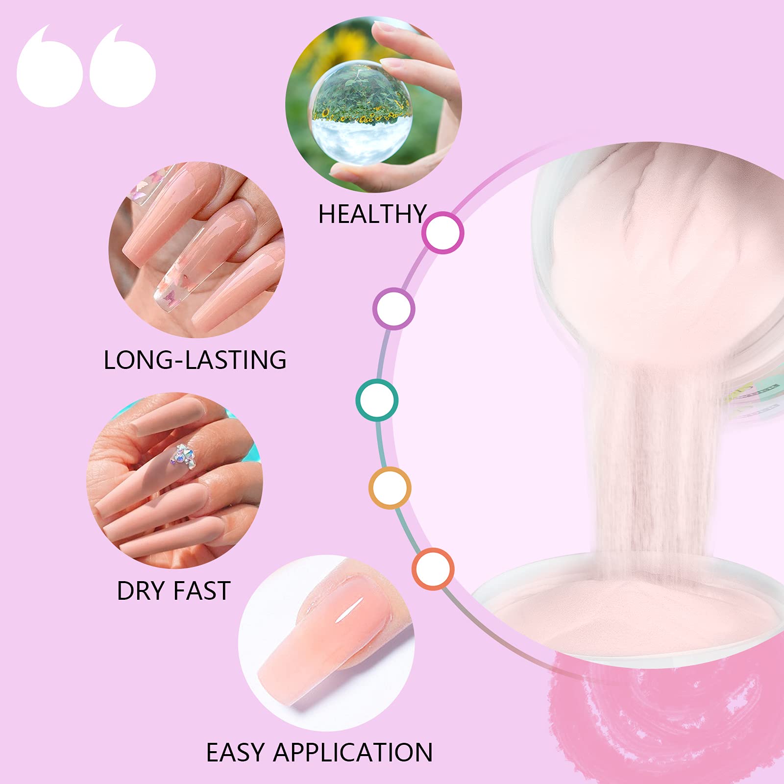 SAVILAND Nude Dip Powder - 2.1 oz Natural French Nail Art Kit for Strong, Healthy Nails | Beginner-Friendly Dip Powder System, No UV Lamp Required | Perfect for Salon, Home Manicures & DIY Nail Designs
