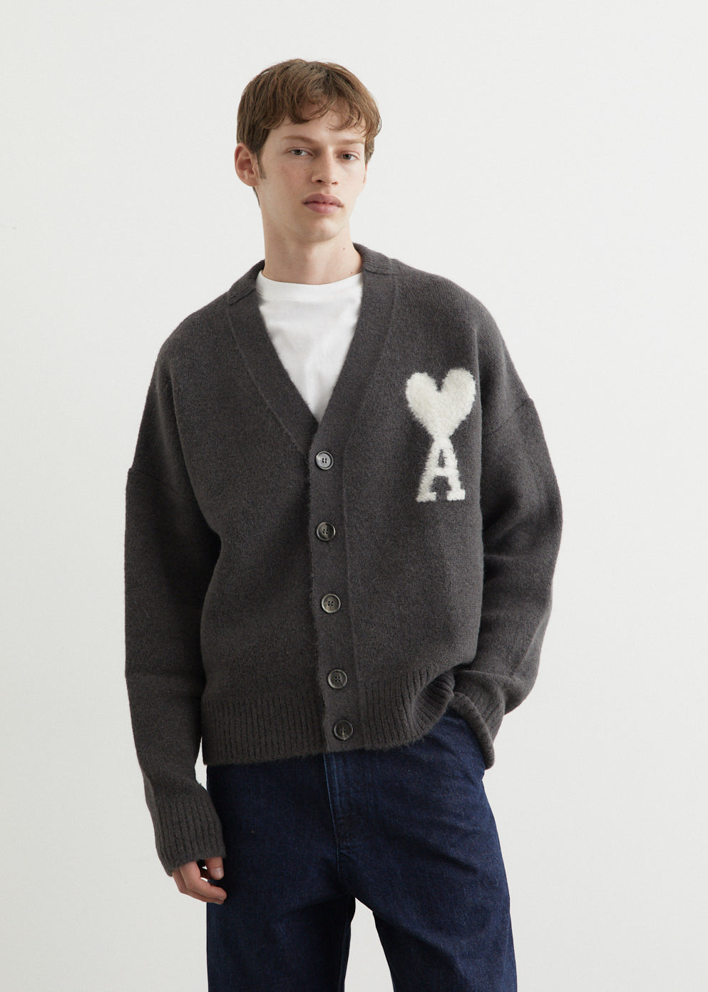Off White ADC Cardigan UKC025 KN0032061M Gray - Stylish & Comfortable Knitwear for Casual Outings & Layering