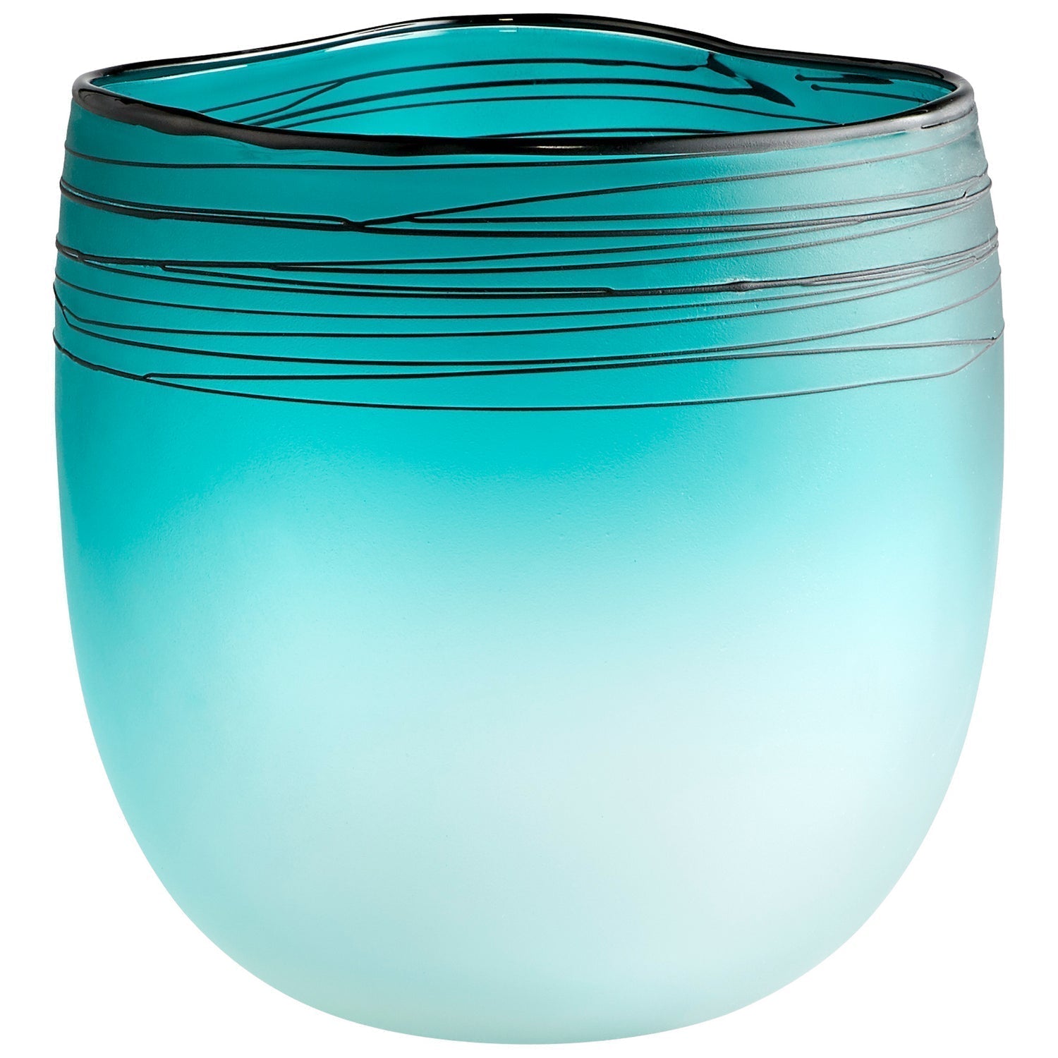 Cyan Design 10895 Kapalua Vase - Blue and White Ceramic Vase for Home Decor, Medium Size - Perfect for Living Room, Dining Table, or Wedding Centerpiece