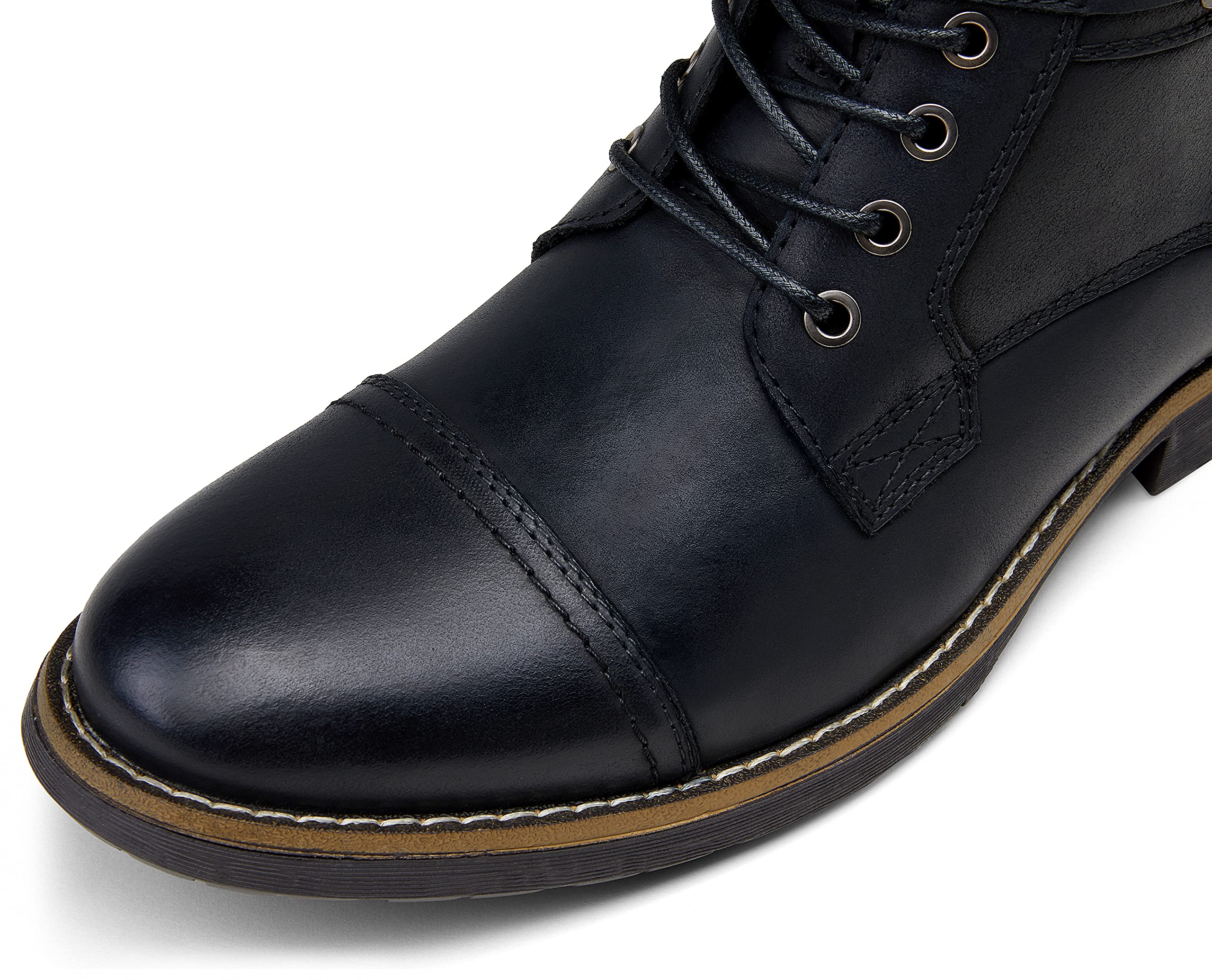 Vostey Men's Casual Motorcycle Combat Ankle Dress Boots - Stylish & Durable Footwear for Riding, Work & Everyday Wear