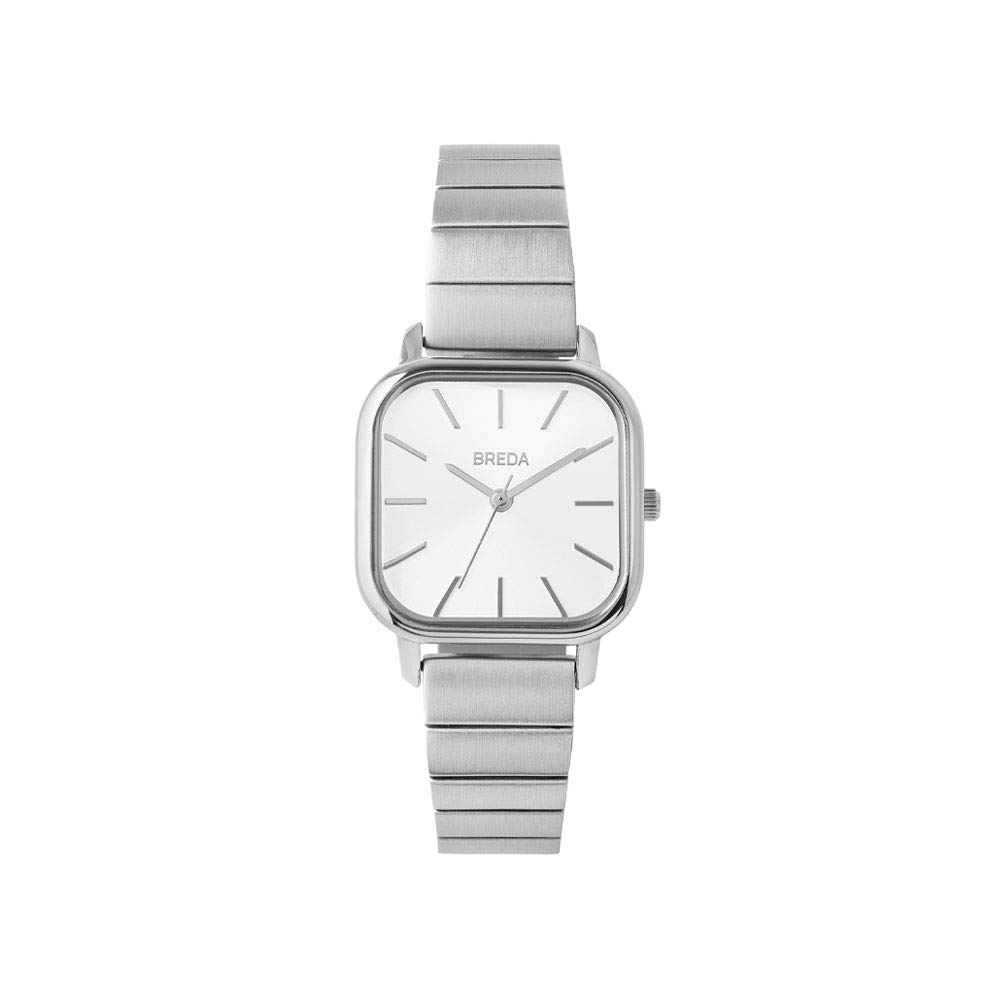 Breda Esther 1735 Square Wrist Watch for Women - 26mm Stainless Steel Bracelet, Minimalist Fashion Watch - Perfect for Office, Casual Wear & Everyday Use